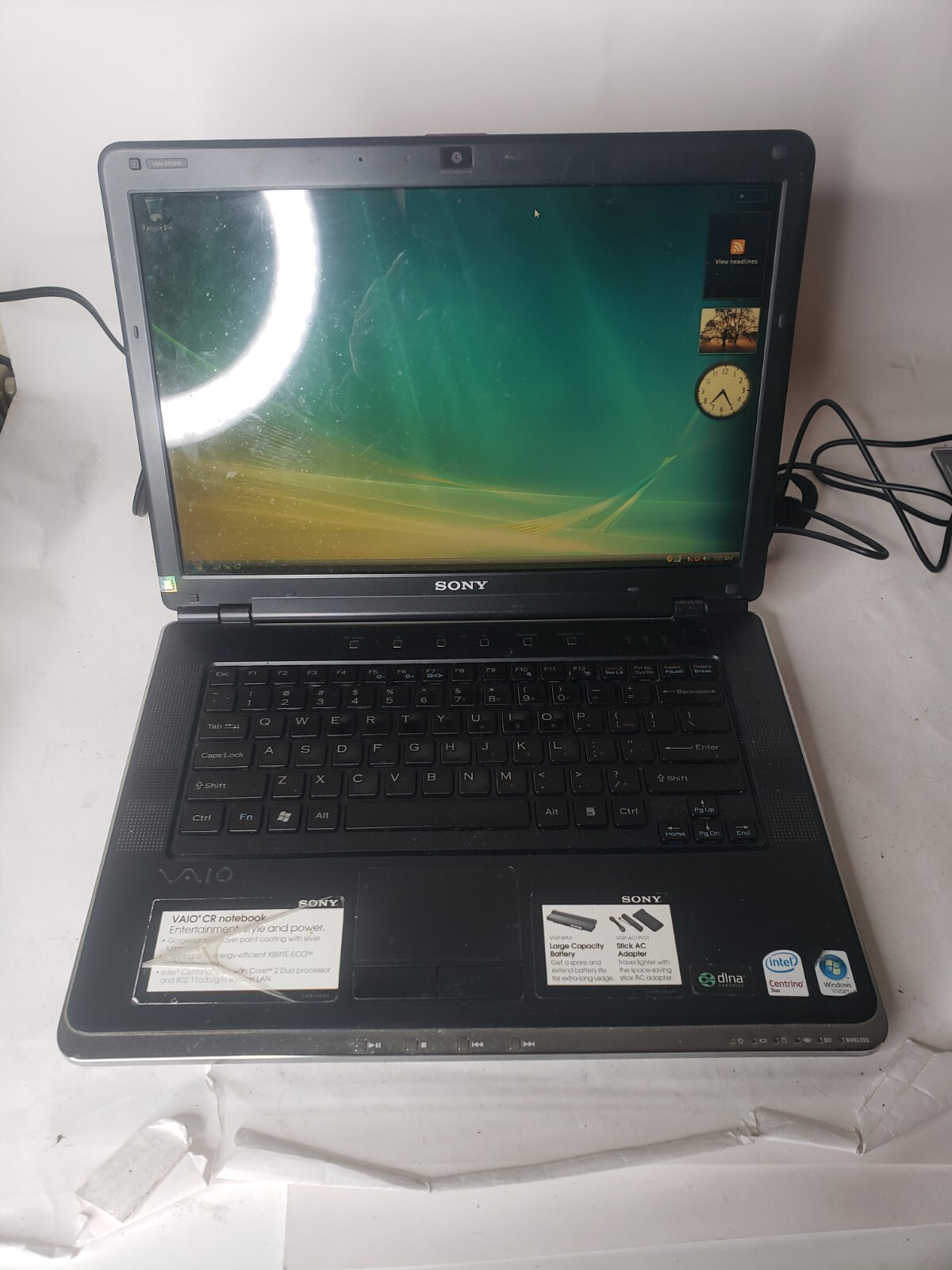 Sony Vaio CR pcg-5j2l Core 2 Duo T7500@2.20GHz 4GB RAM 200GB HDD Vista READ