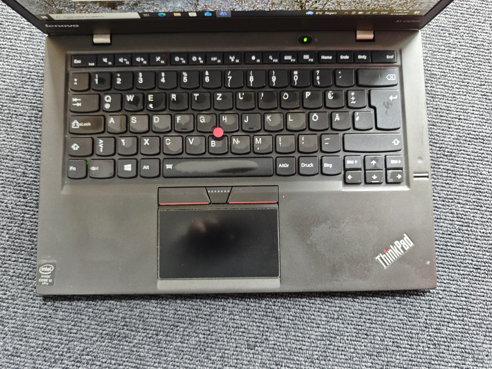 Lenovo ThinkPad X1 Carbon i5. Gen 5 inch (256GB SSD, Intel Core i5 5th Gen,) No R