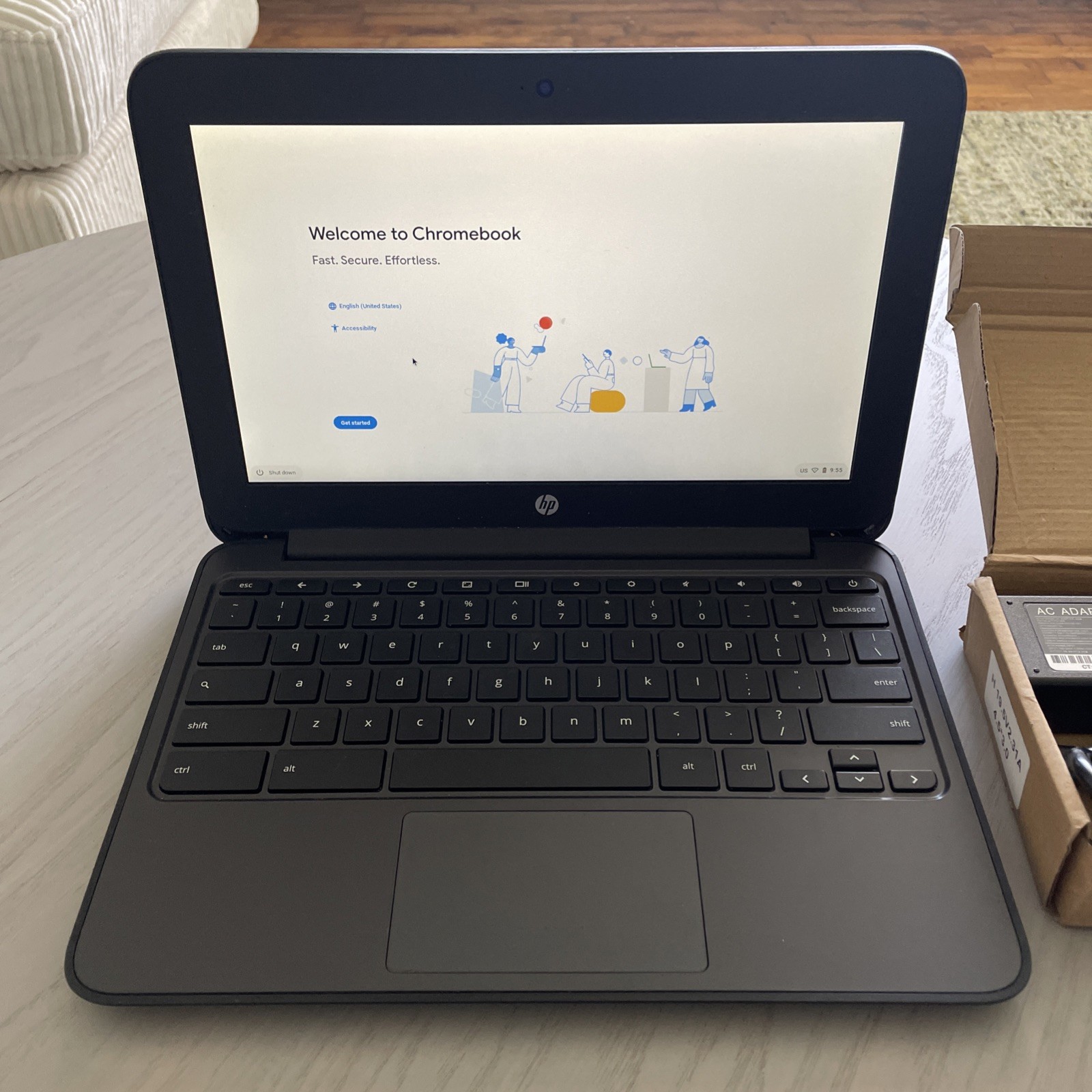 HP Chromebook 11 G4 11.6″ 4GB 16GB SSD Celeron N2840 2.16GHz w Power Adapt (D113