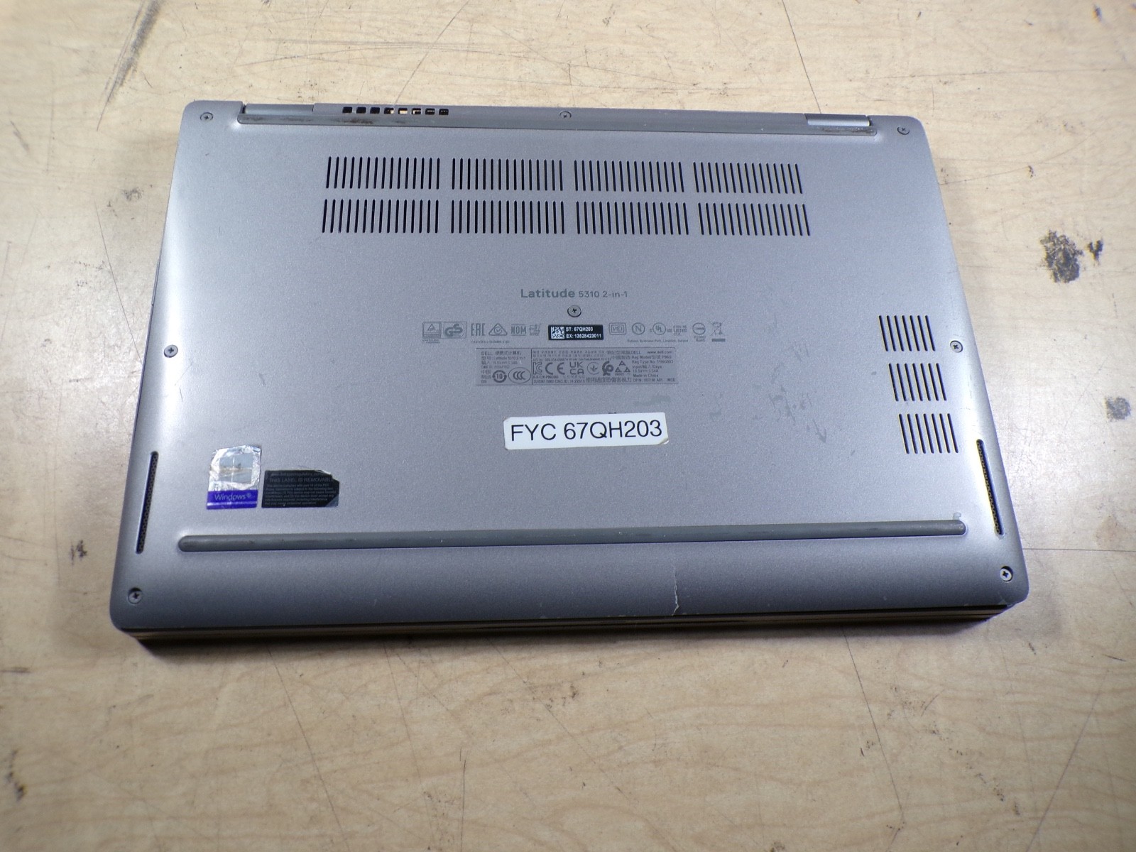 DELL LATITUDE 5310 2 IN 1 INTEL CORE i5-10210u 1.60GHZ 16GB RAM **NO HD/ NO CADD