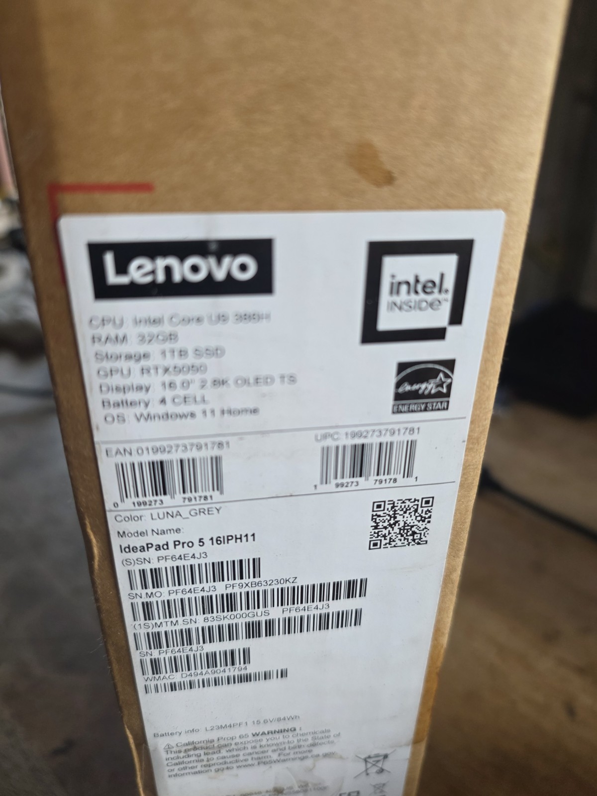 Lenovo IdeaPad Pro 5 16IPH11 – 16″ Touch Core Ultra 9 32GB RAM 1TB SSD RTX 5050