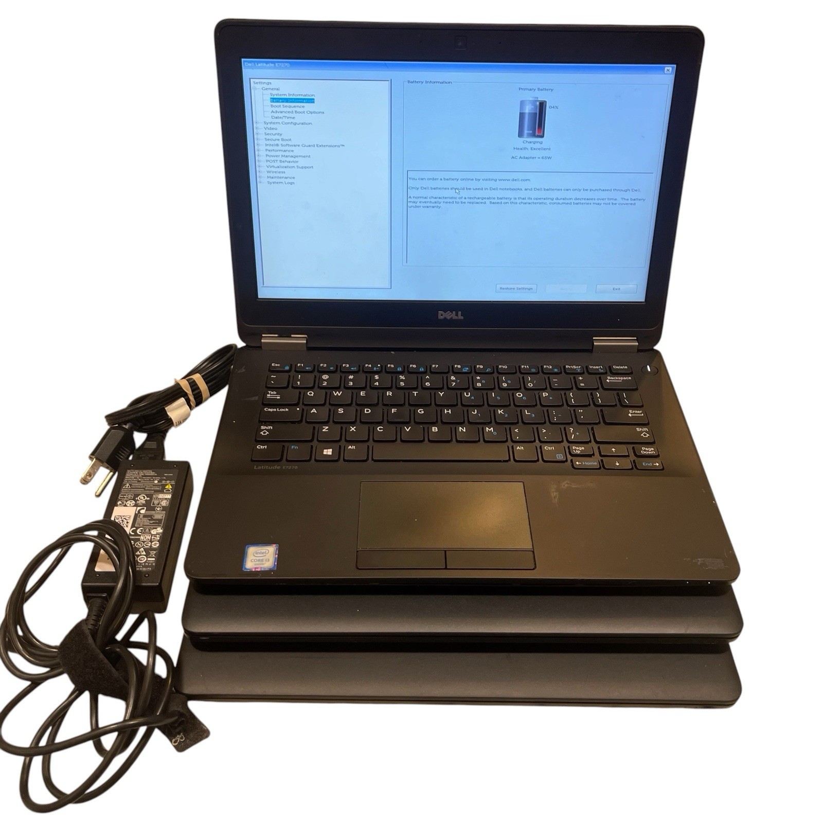 Lot 3 Dell Latitude E7270 12.5″ Laptops i3-6th 1 W/RAM 2 No Ram No HDD Boot BIOS