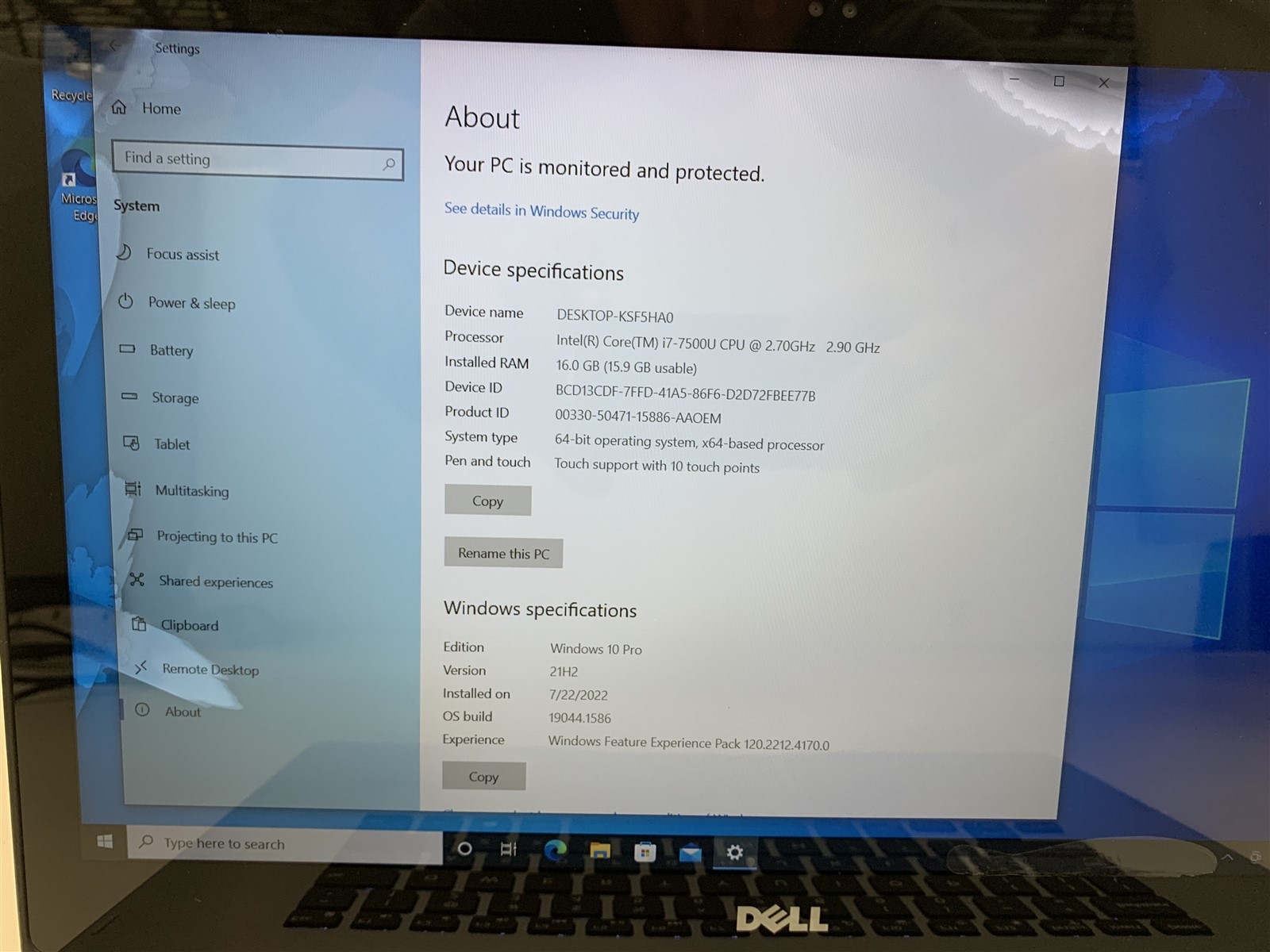 Dell Inspiron 7579 Core i7-7500U 2.70GHz 16GB RAM 500GB SSD 15.6″ – Touchscreen