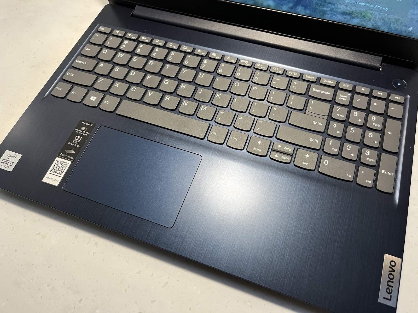 Lenovo IdeaPad 3 15IIL05 Laptop 15.6″ Display 256GB SSD 8GB RAM I3-10th Gen CPU