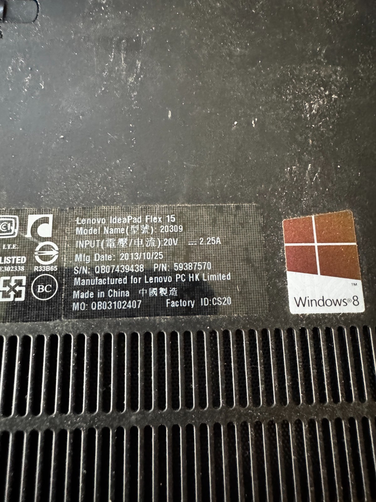 Lenovo IdeaPad Flex 15 Core I5 Laptop For Parts/Repair #5985