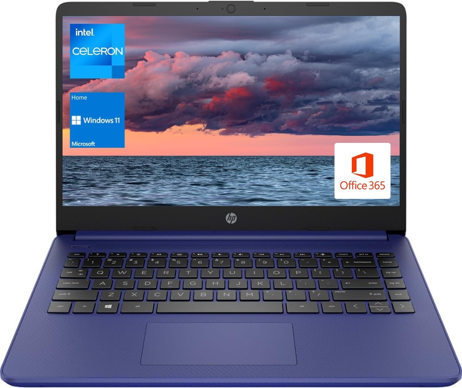 HP 14 Portable Laptop Intel Quad-Core N4120 16GB DDR4 RAM 64GB eMMC Win11 Home