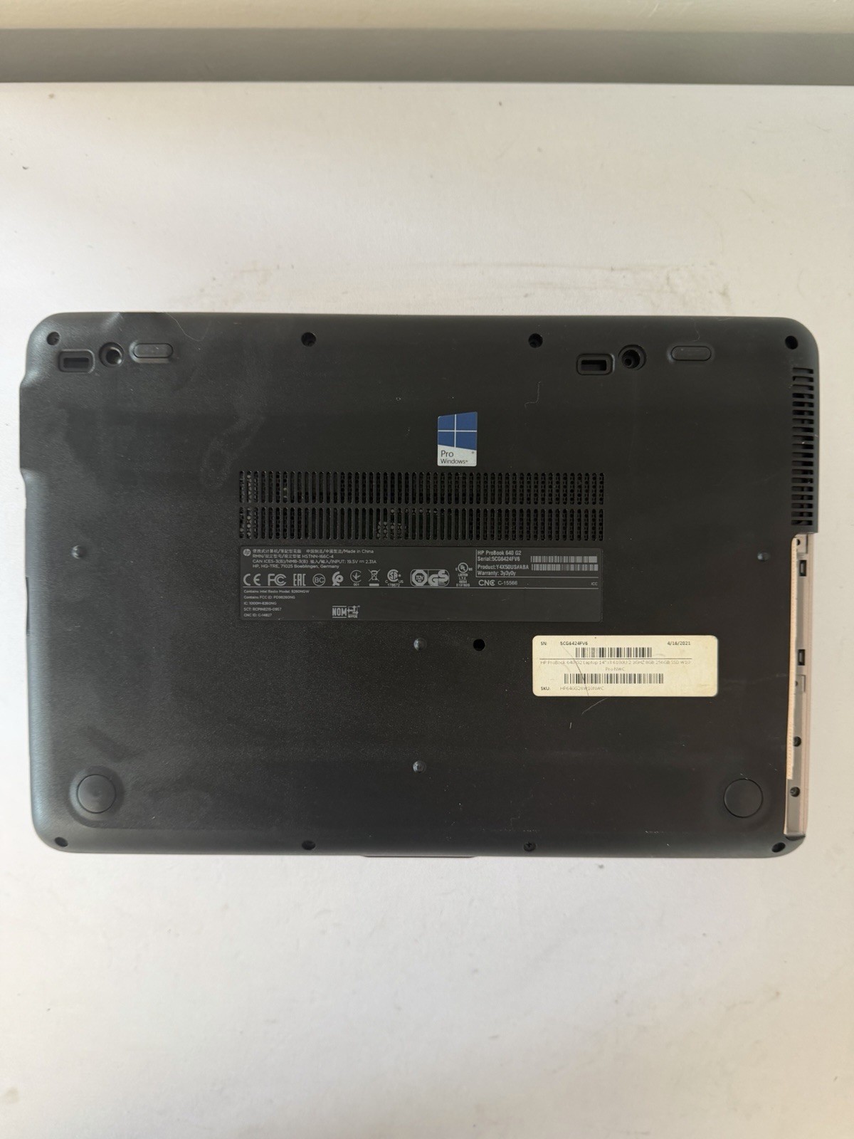 HP Probook 640 G2 Laptop – Good Screen – Intel i3-6100 – RAM 4 GB – Read Des