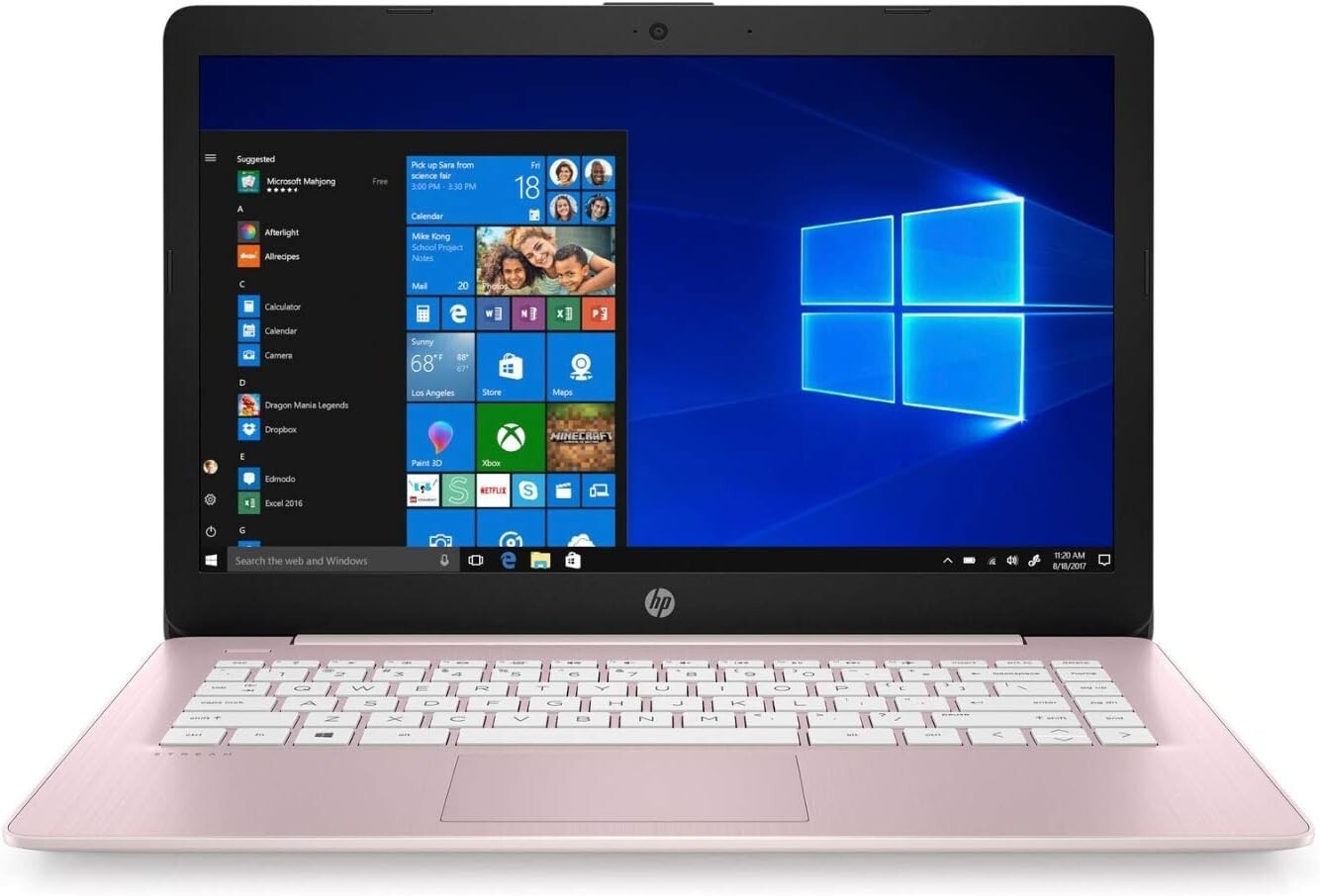 HP Stream 14″ (64GB SSD, Intel Celeron N4000, 1.10GHz, 4GB RAM Windows 10