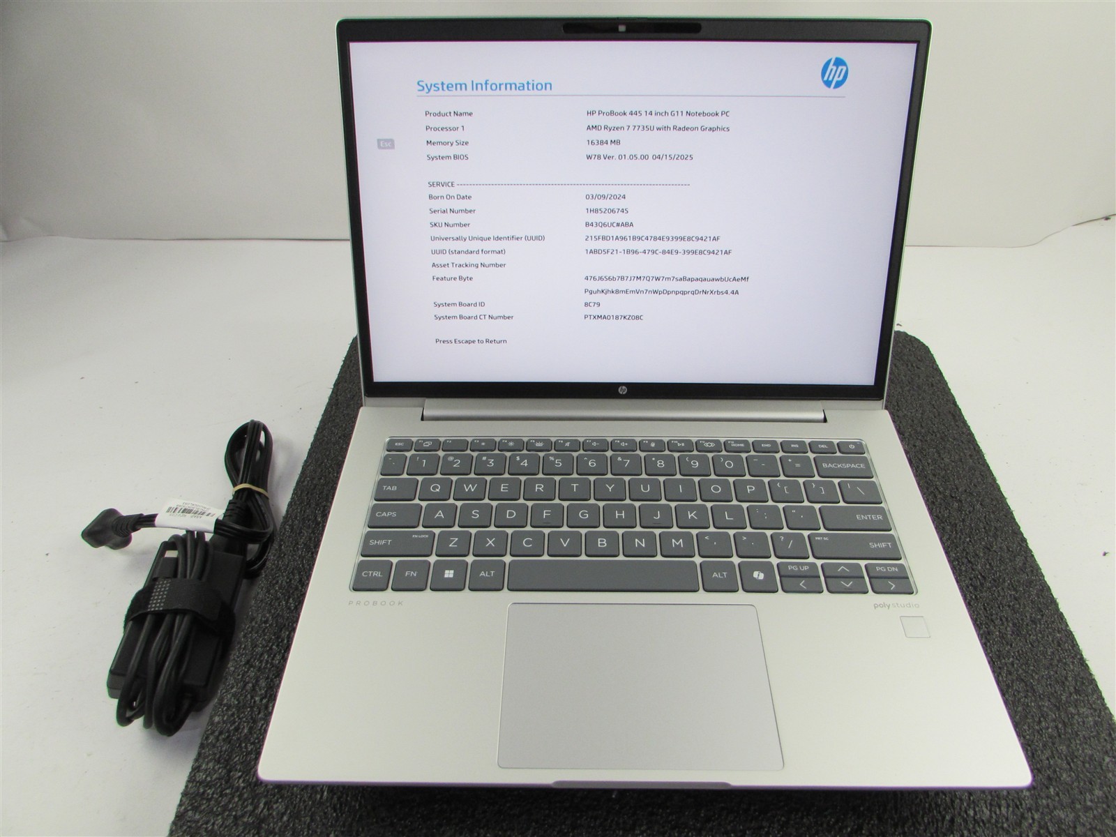 HP PROBOOK 445 (G11) AMD RYZEN 7 7735U 256GB SSD 16GB RAM AMD GPU WIN 11 PRO