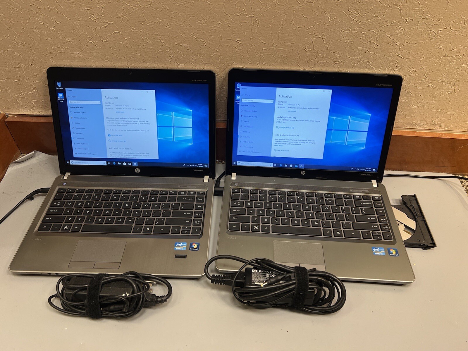Lot of 2 HP Probook 4430s Intel Core i3-2310M 2.10GHz 4GB RAM 500GB HDD WEBCAM