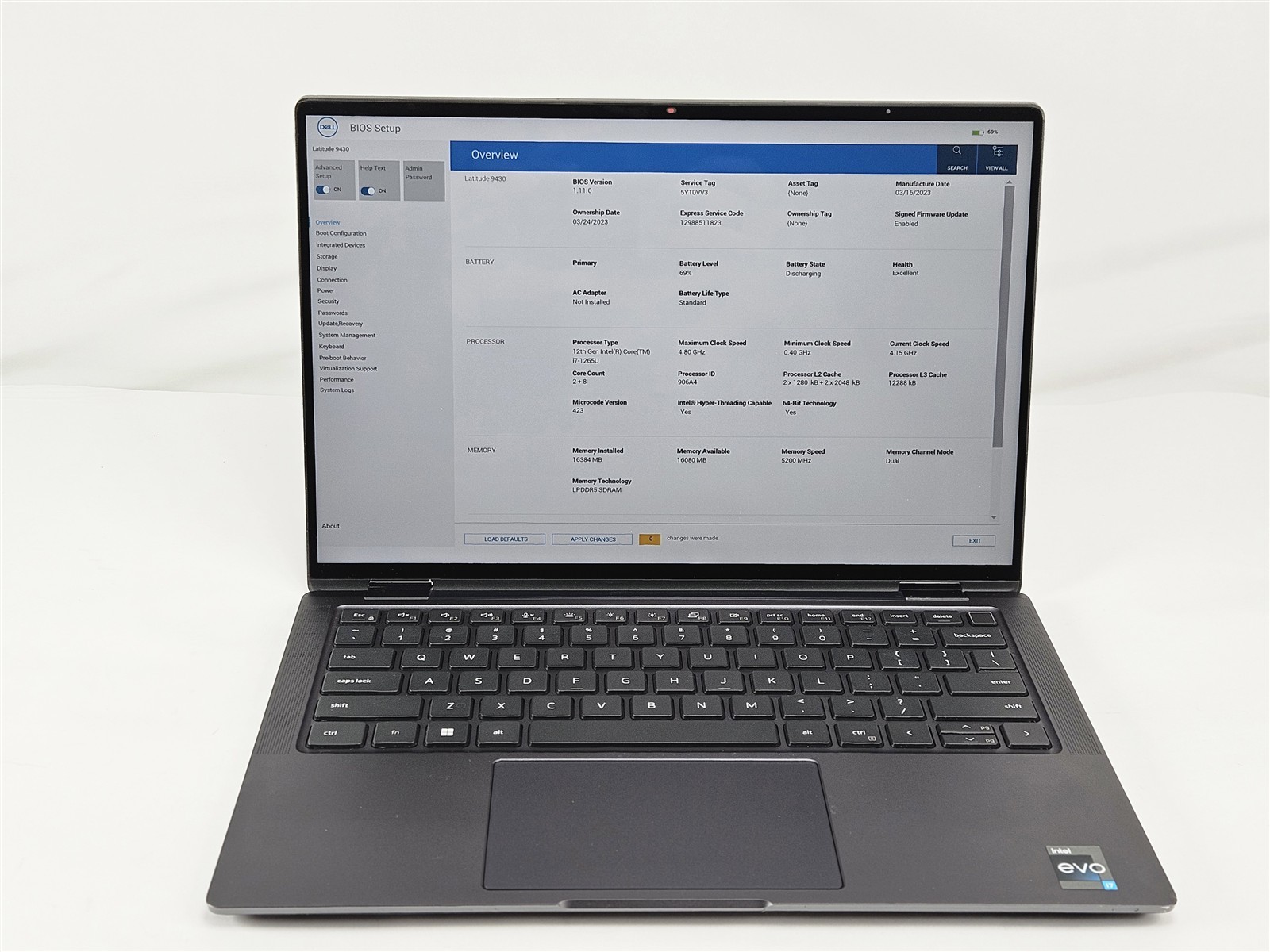 Dell 14″ Latitude 9430 2in1 256GB SSD 16GB i7-1265U Intel Iris Xe Graphite