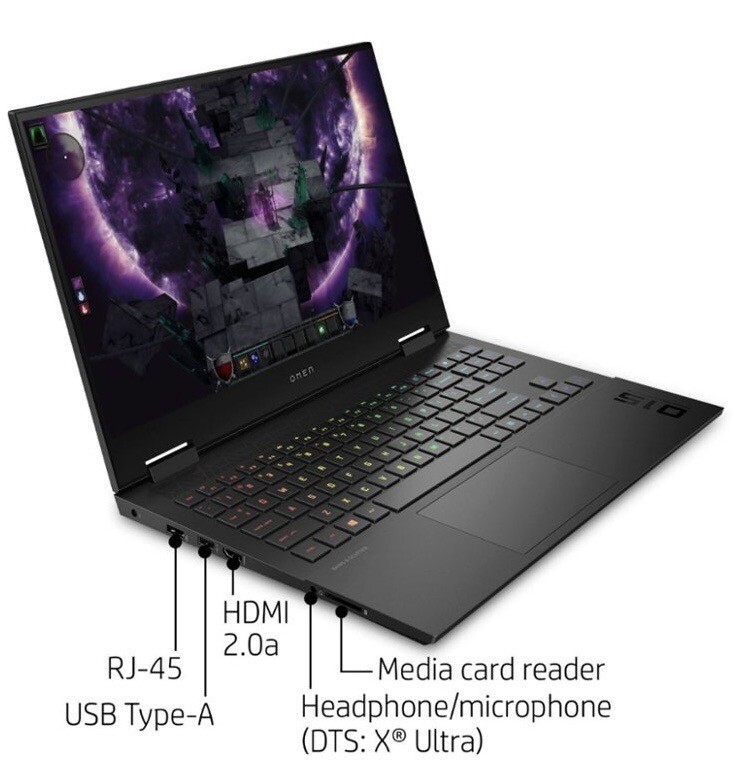 HP OMEN 15.6 inch (512GB, Intel Core i7 10th Gen., 2.60GHz, 300Hz) Gaming Laptop
