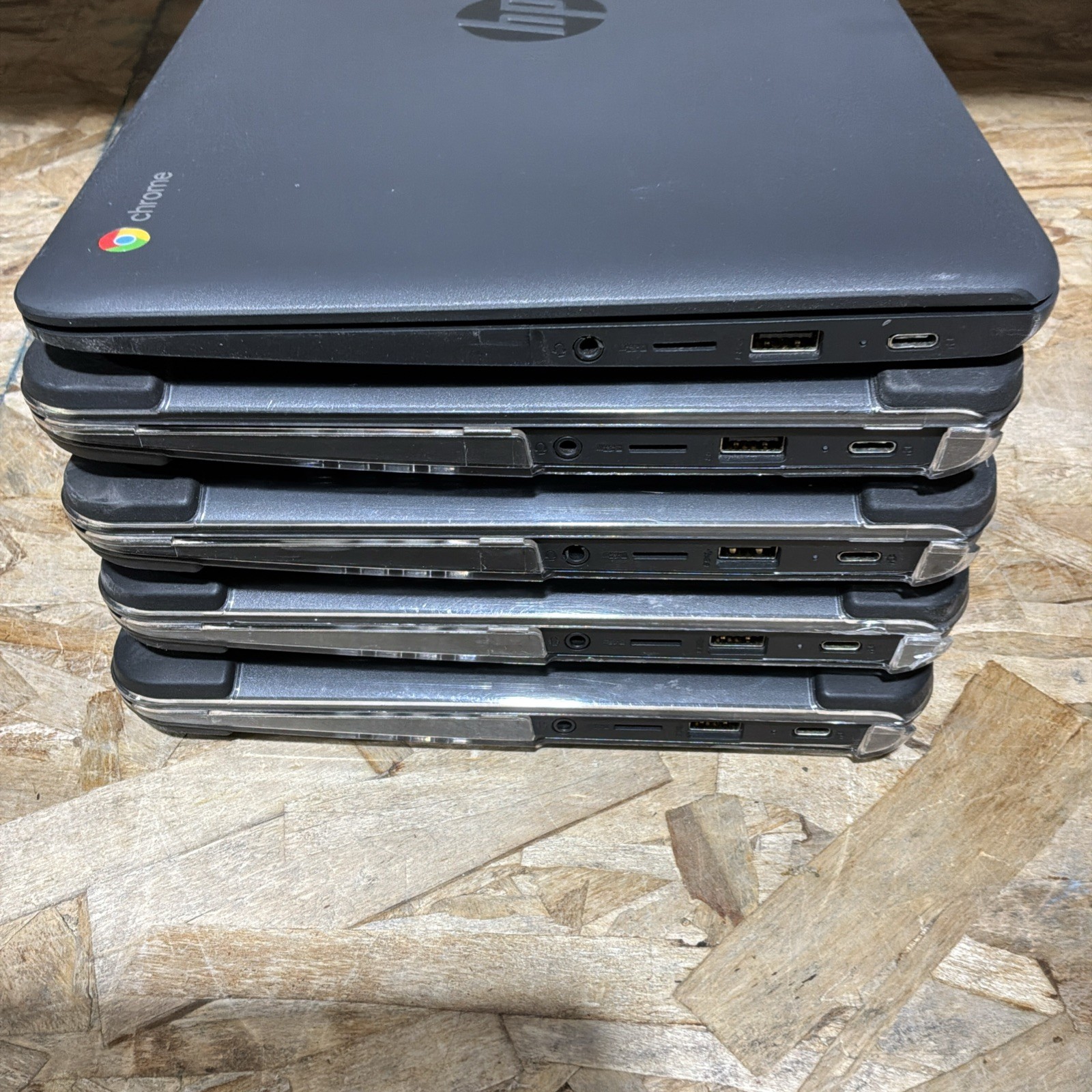 Lot Of 5! HP Chromebook 11 G6 EE 11.6″ 16GB N3350 ChromeOS, Black