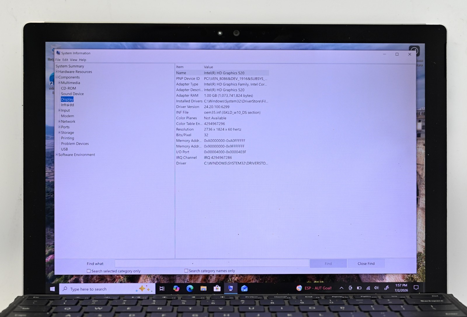 Microsoft Surface Pro 4 i5-6300 2.4GHz 4GB RAM 128GB SSD BH: 46.8%
