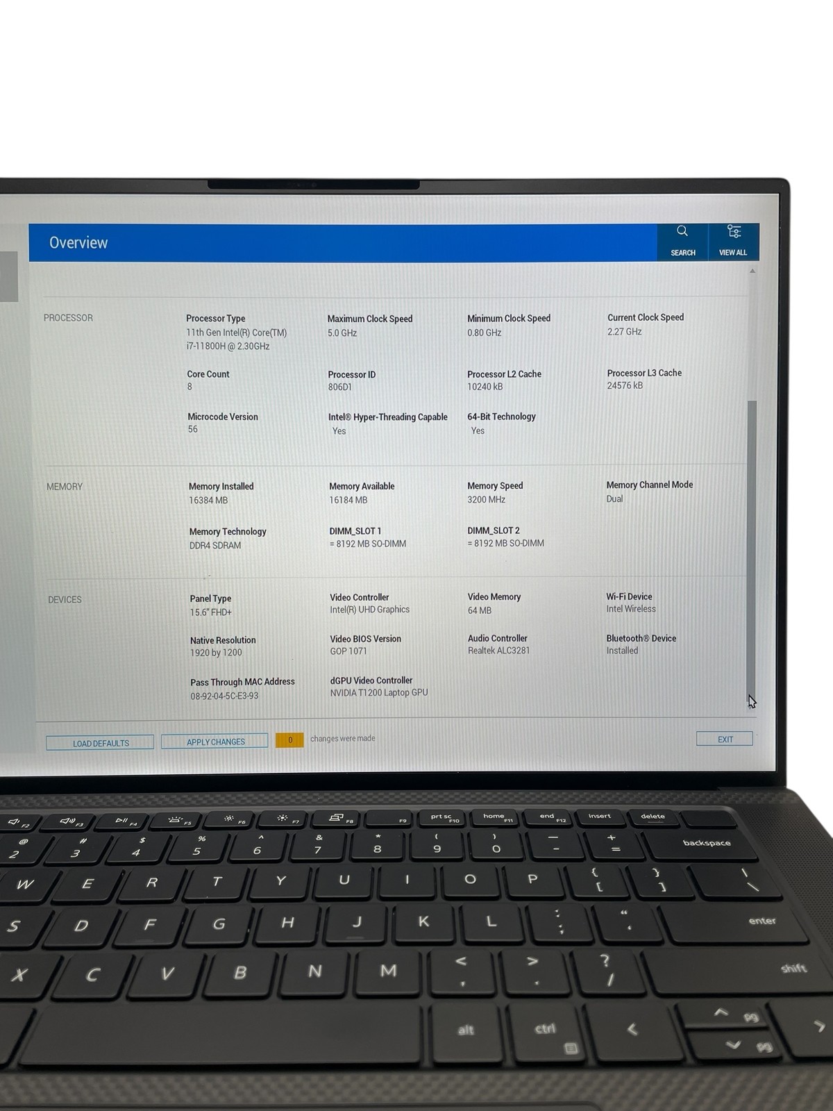 Dell Precision 5560 15.6″ i7 2.30GHz 16GB RAM 1TB SSD – Grade D