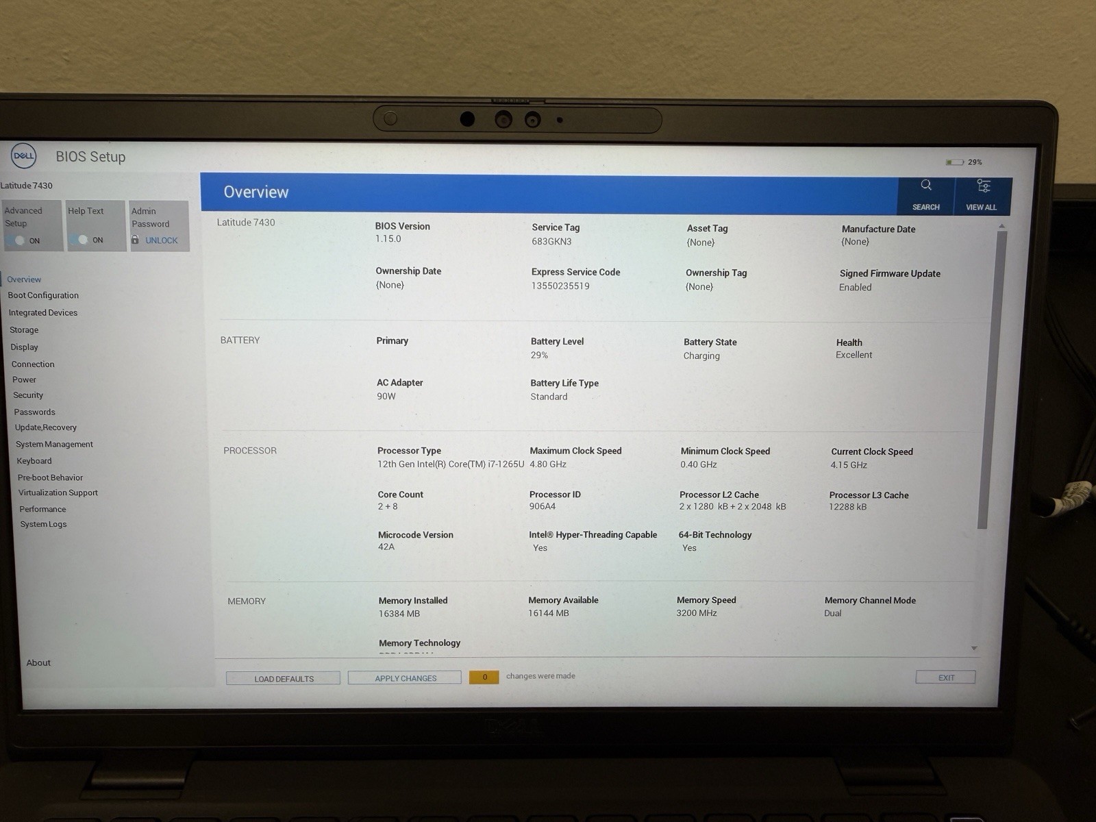 Dell Latitude 7430, i5‑1245U 16GB NO SSD BIOS LOCKED READ DESCRIPTION
