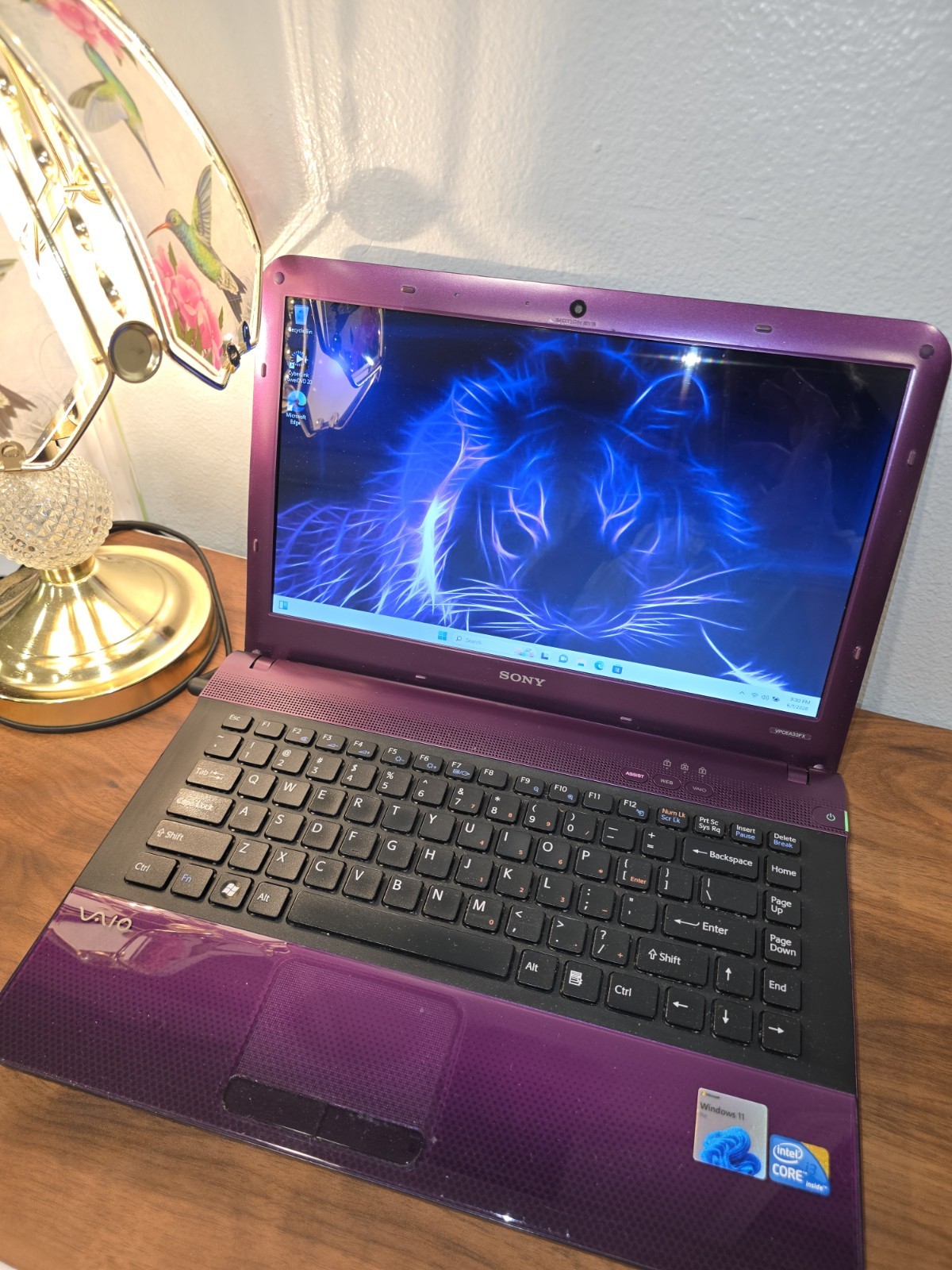 Purple Sony VAIO Laptop i3 CPU M380 2.53GHz 500GB SSD 8GB RAM Win 11 Pro 💜