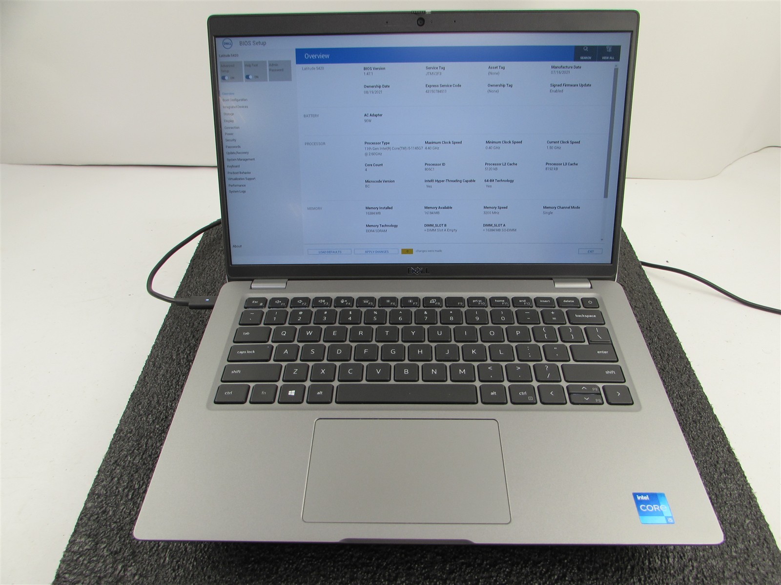 DELL LATITUDE 5420 1920X1080 FHD CORE I5-1145G7 512GB SSD 16GB RAM NO O.S/BATT