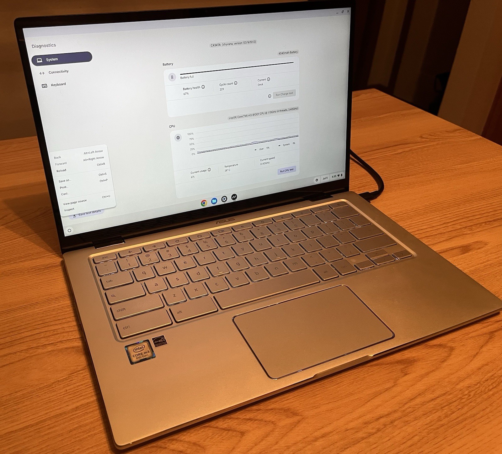 ASUS Chromebook Flip C434T 14″ Touch Intel Core m3-8100Y 8GB RAM 64GB eMMC