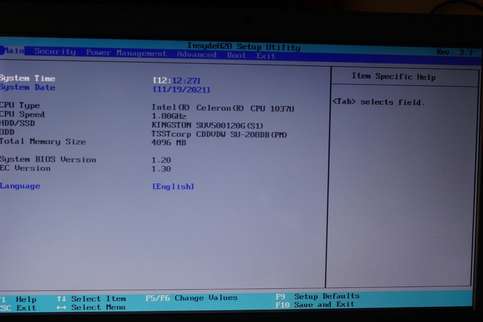 Toshiba C55,Kingston 4GB RAM Kingston 120GB SSD Updated Windows 10PRO To 20H2