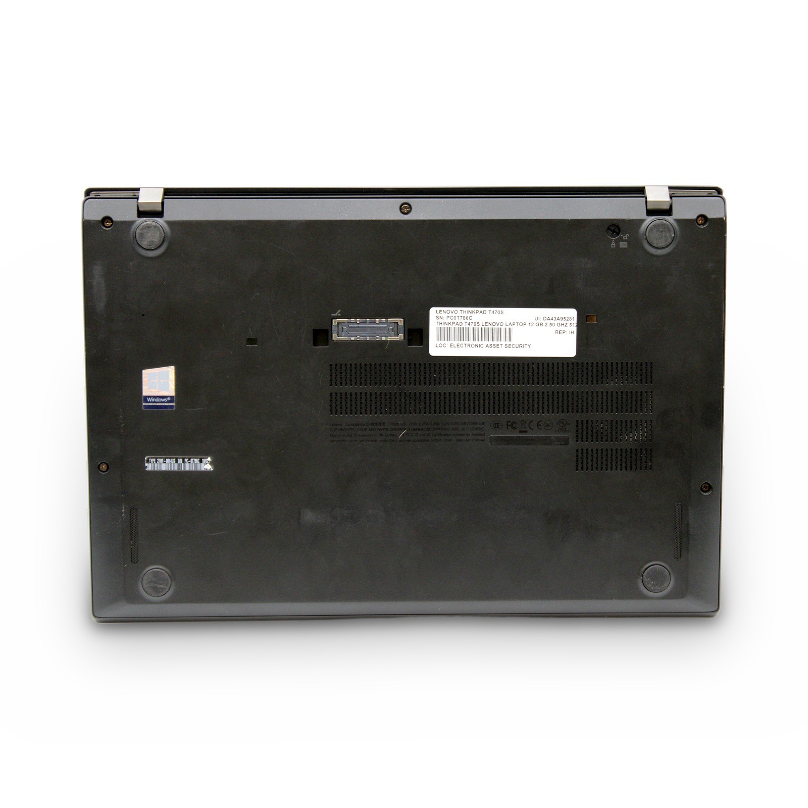 Lenovo ThinkPad T470S 14in i5-7200U 2.5GHz 12GB RAM FHD No OS, Drive, Power Cord