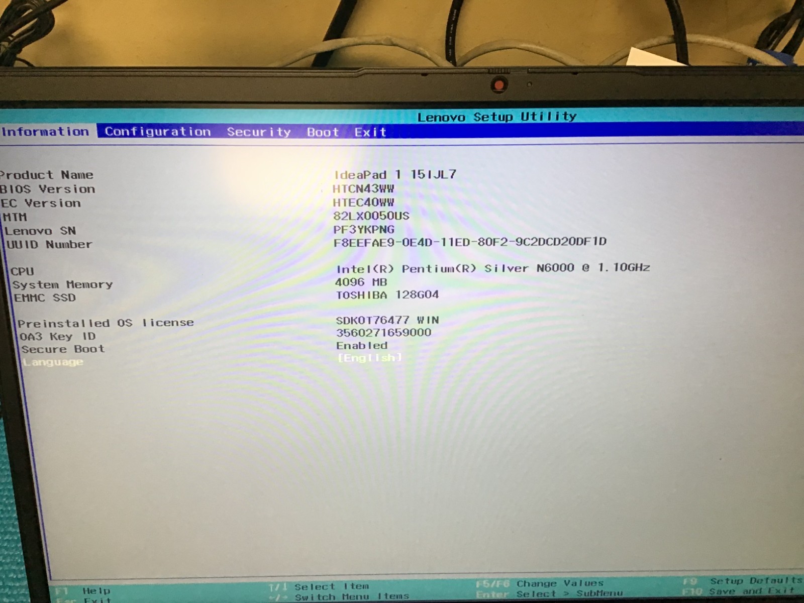 Lenovo IdeaPad 1 15IJL7 15″ Intel Pentium 4GB RAM 128GB Windows 11