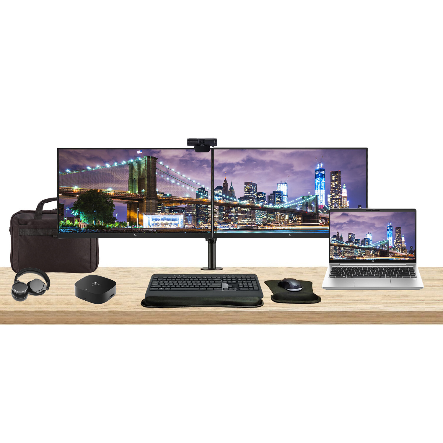 HP ProBook 440 G10 14″ i5, 16GB RAM, Bundle with 2 x EliteDisplay 24″ Monitors