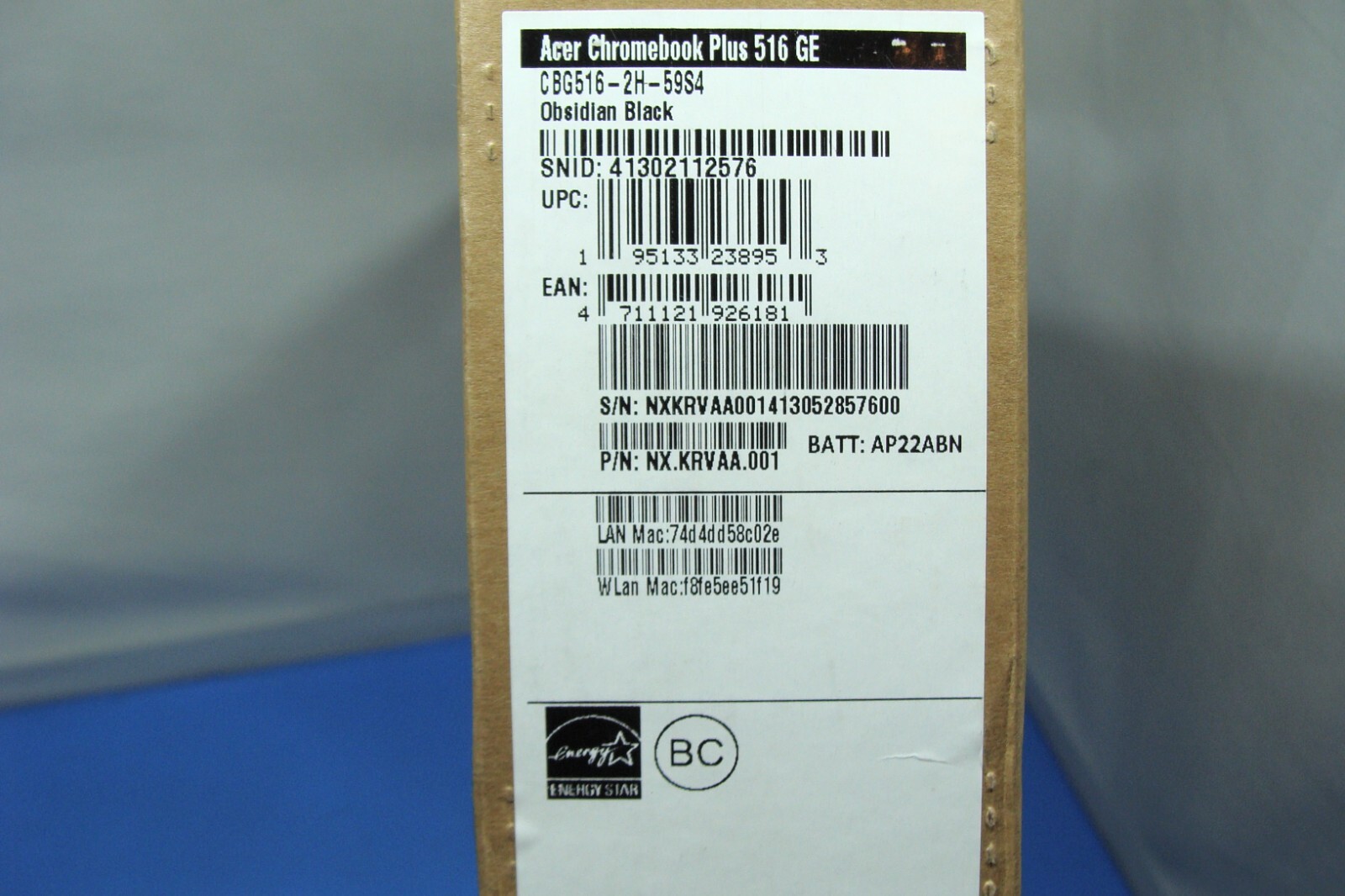 NEW! Acer Chromebook CBG516-2H 16″ WQXGA 120hz Core 5 120U 8GB 256GB SSD