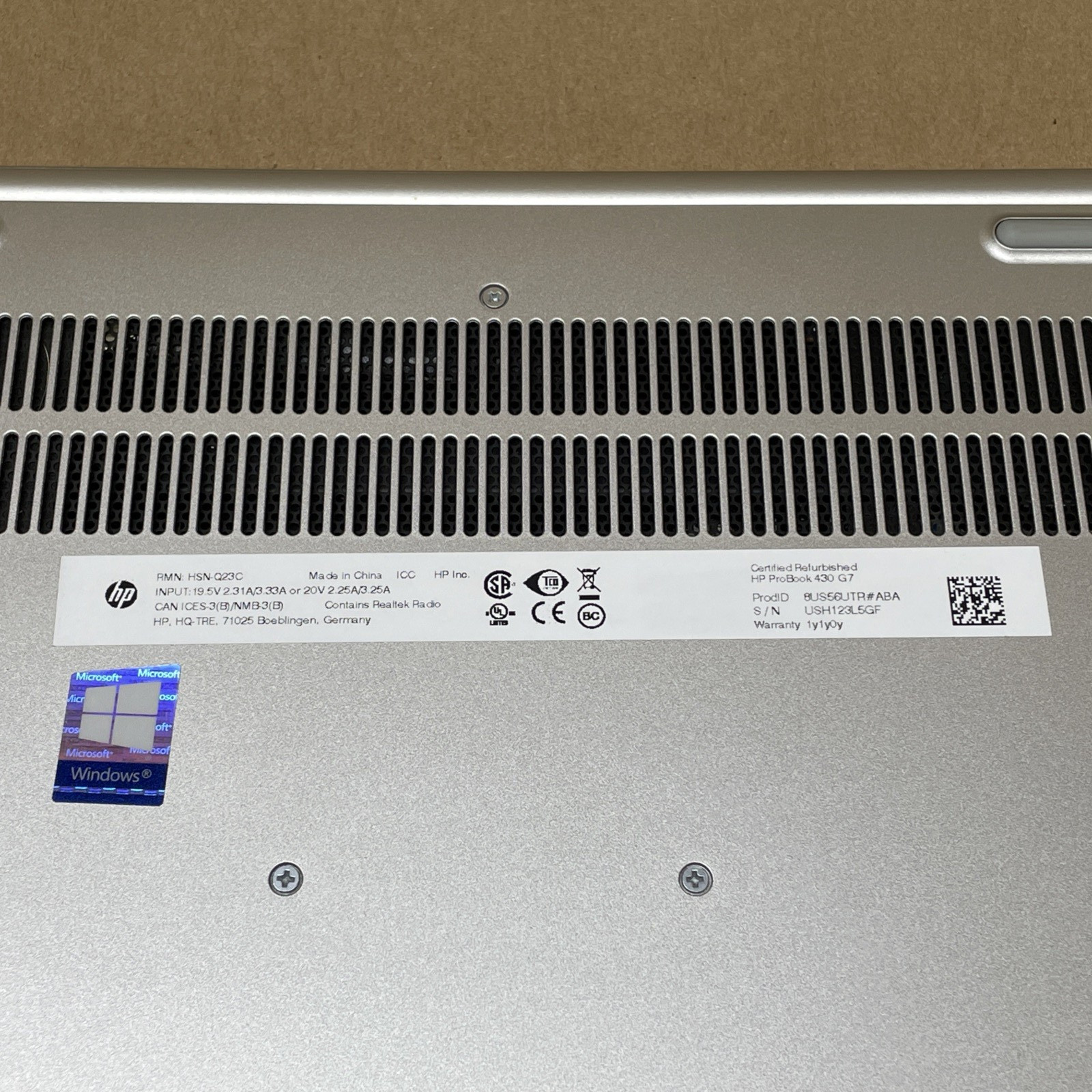 HP ProBook 430 G7 13.3″ i7-10510U @1.8GHz 16GB RAM 256GB SSD Win 11 Pro