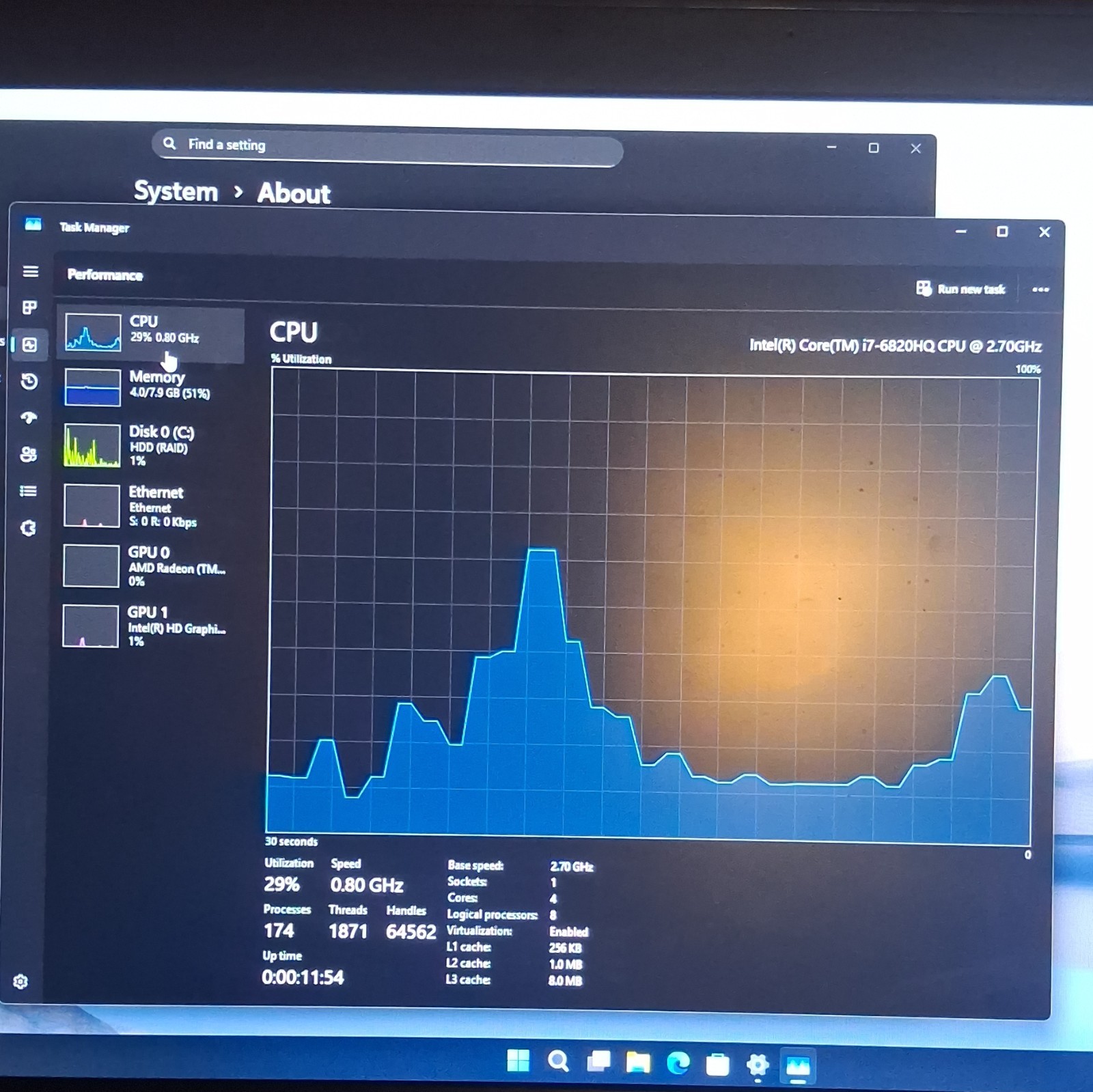 Pc # 2 Dell Precision 7710 17″ i7-6820HQ 8GB 466GB HDD Win 11 Pro AMD R9 M375X