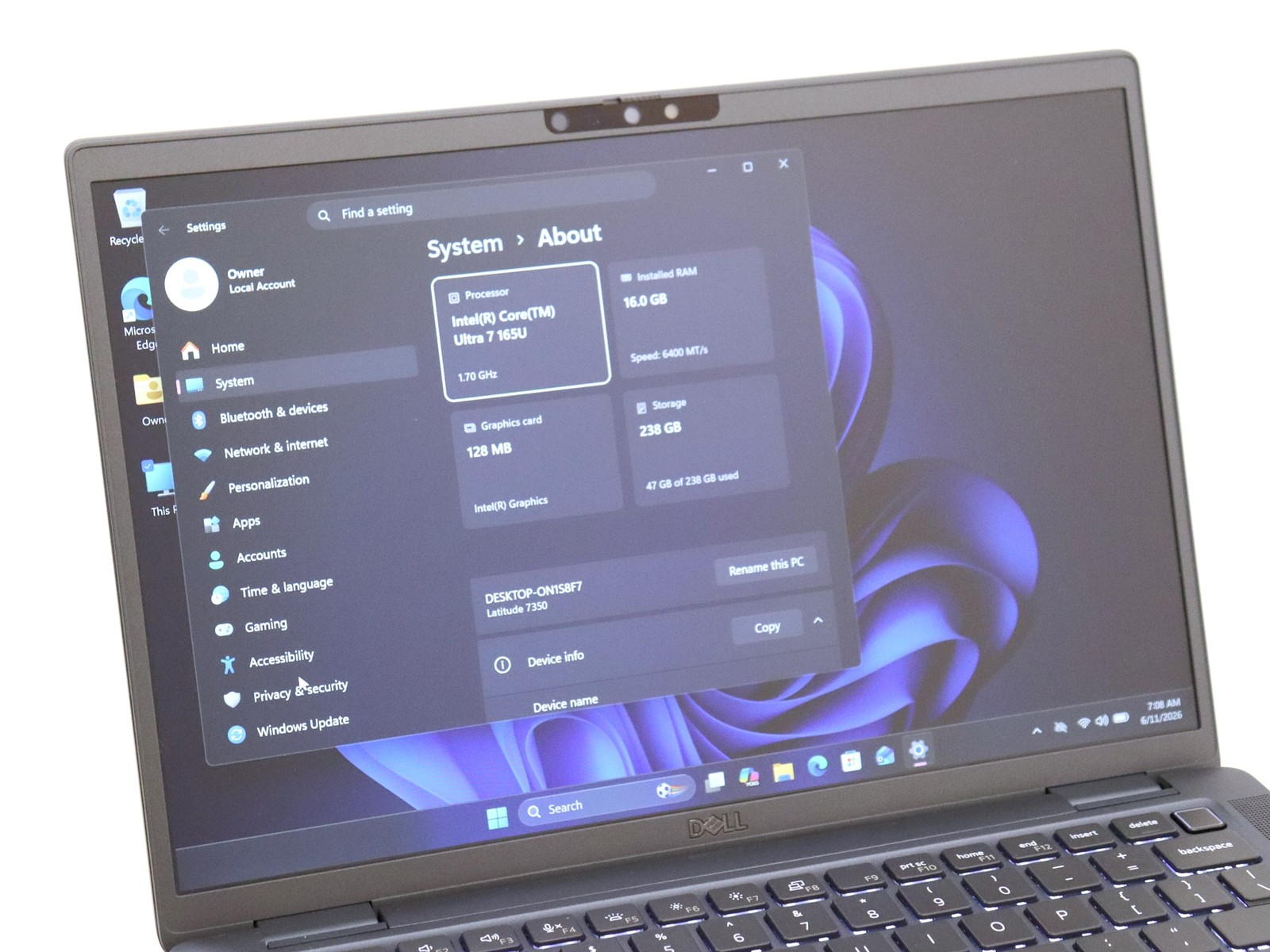 Dell Latitude 7350 13.3″ Touch Ultra 7 165U 16GB 256GB NVMe W11P ProSupport Plus
