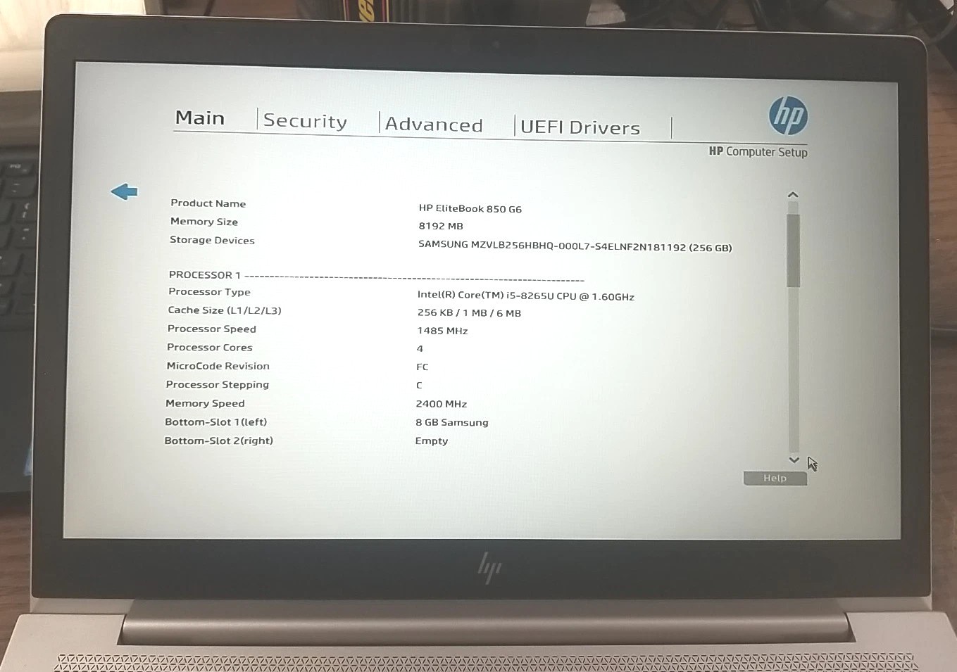 HP EliteBook 850 G6 15.6″ Laptop W/ i5-8265U 1.60 GHz, 8GB RAM, 256. *READ⬇️*