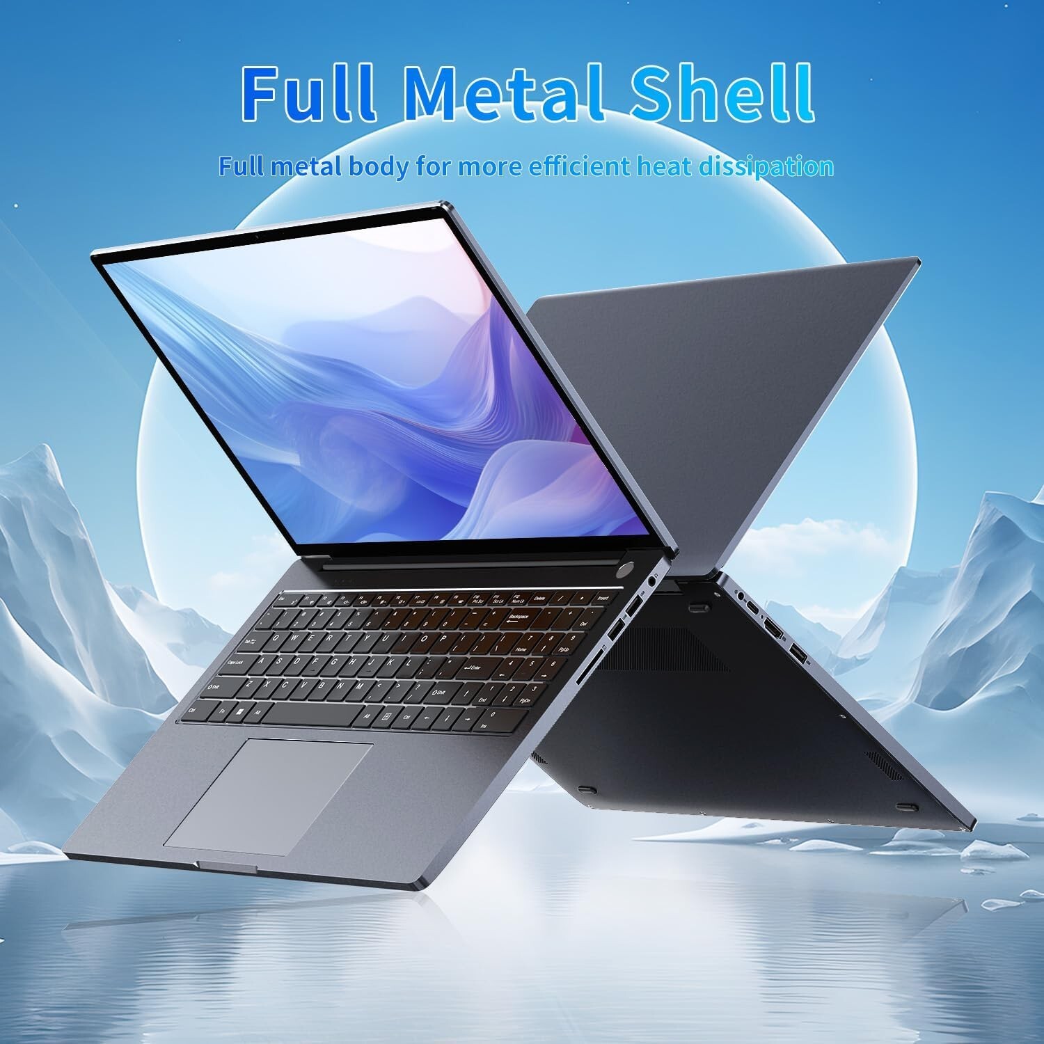 16 inch Laptop, 16GB DDR4 512GB SSD, Intel Quad-Core N95 Processor, up to 3.4Ghz