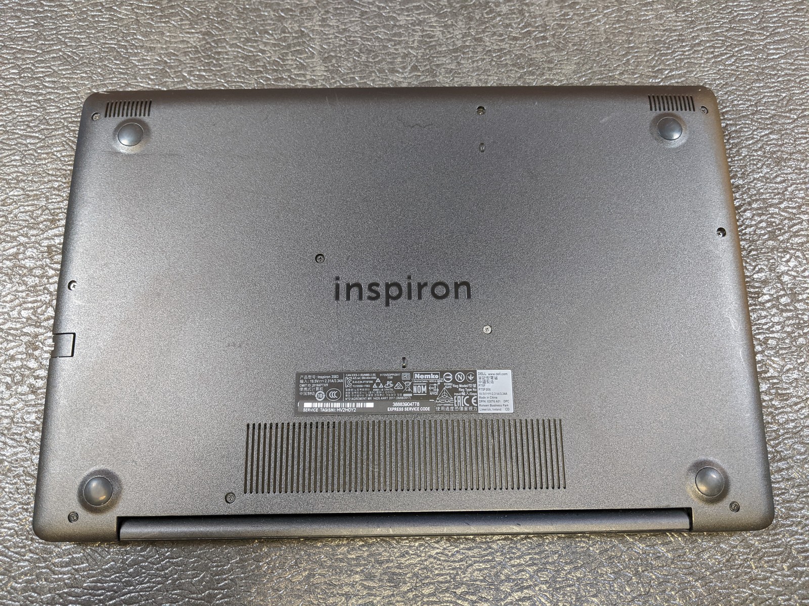 Dell INSPIRON 3583 I5-8265U 1.60GHz Motherboard Battery LA-G721P VFMW4 0VFMW4