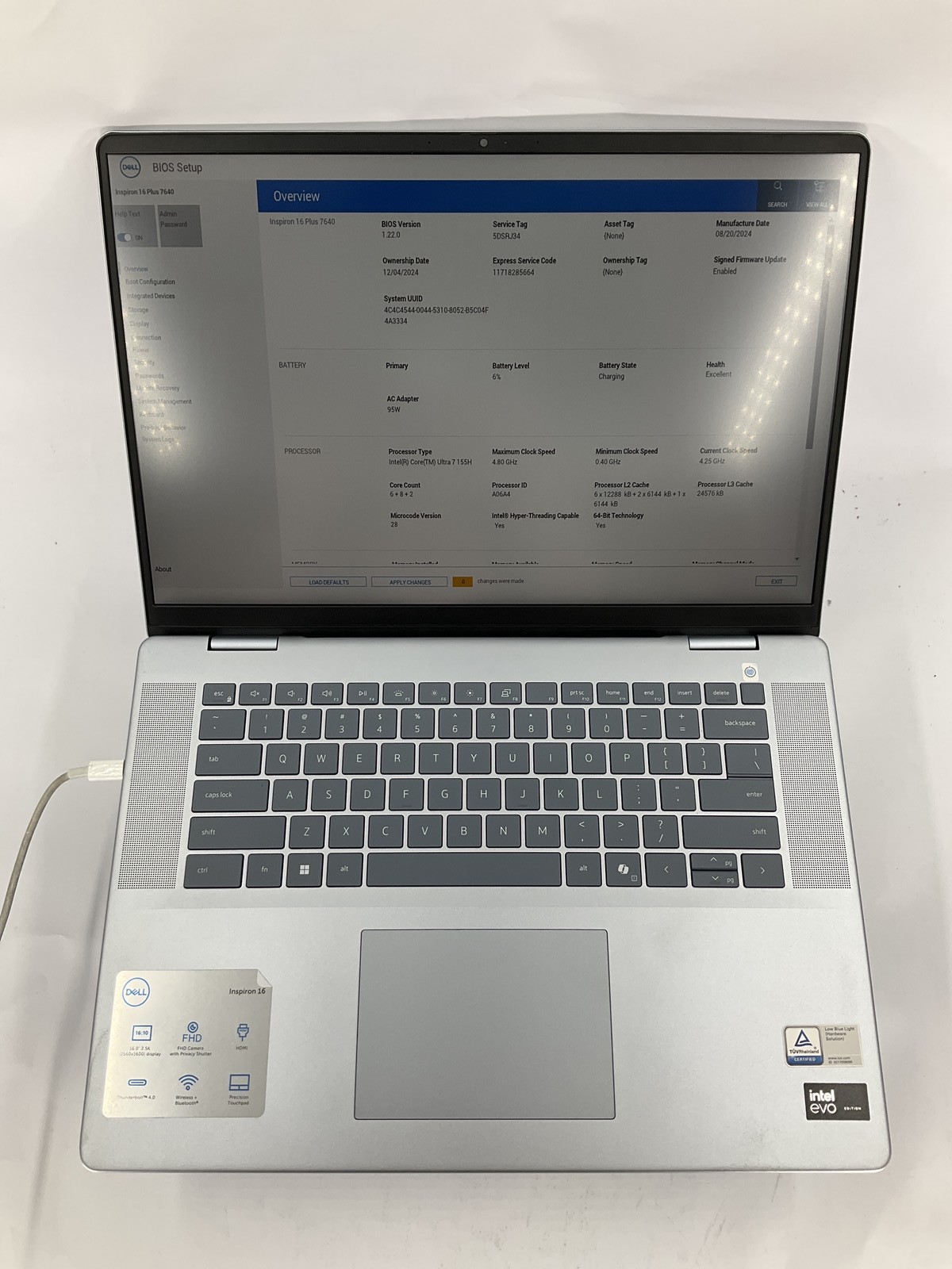 Dell Inspiron 16 Plus 7640 16″ Core Ultra 7 155H 1TB 16GB Win 11 Pro