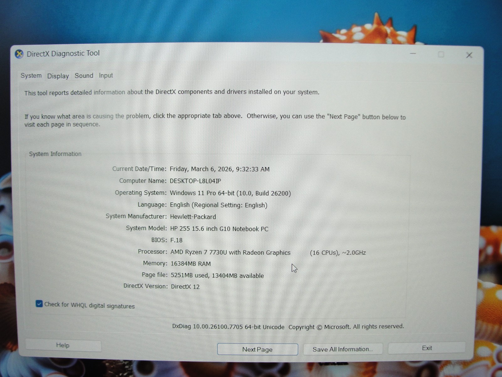 HP 255 G10 15.6” FHD AMD Ryzen 7 7730U 2.0GHz 16GB RAM 512GB SSD +PA