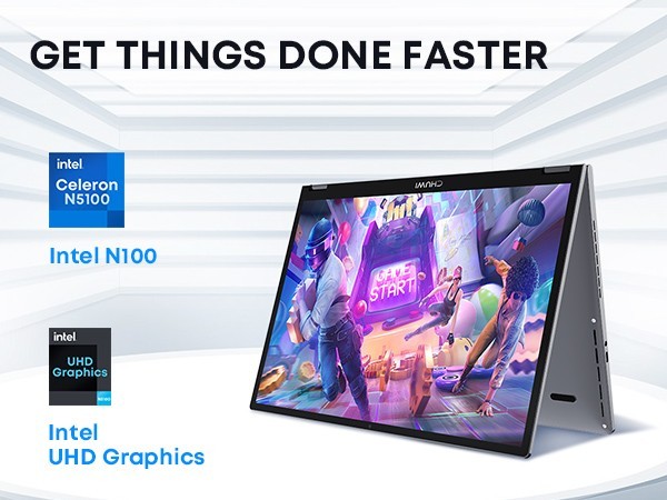 CHUWI MiniBook X Intel N100 10.5in Touchscreen Laptop Mini Size Win11 12G+512G