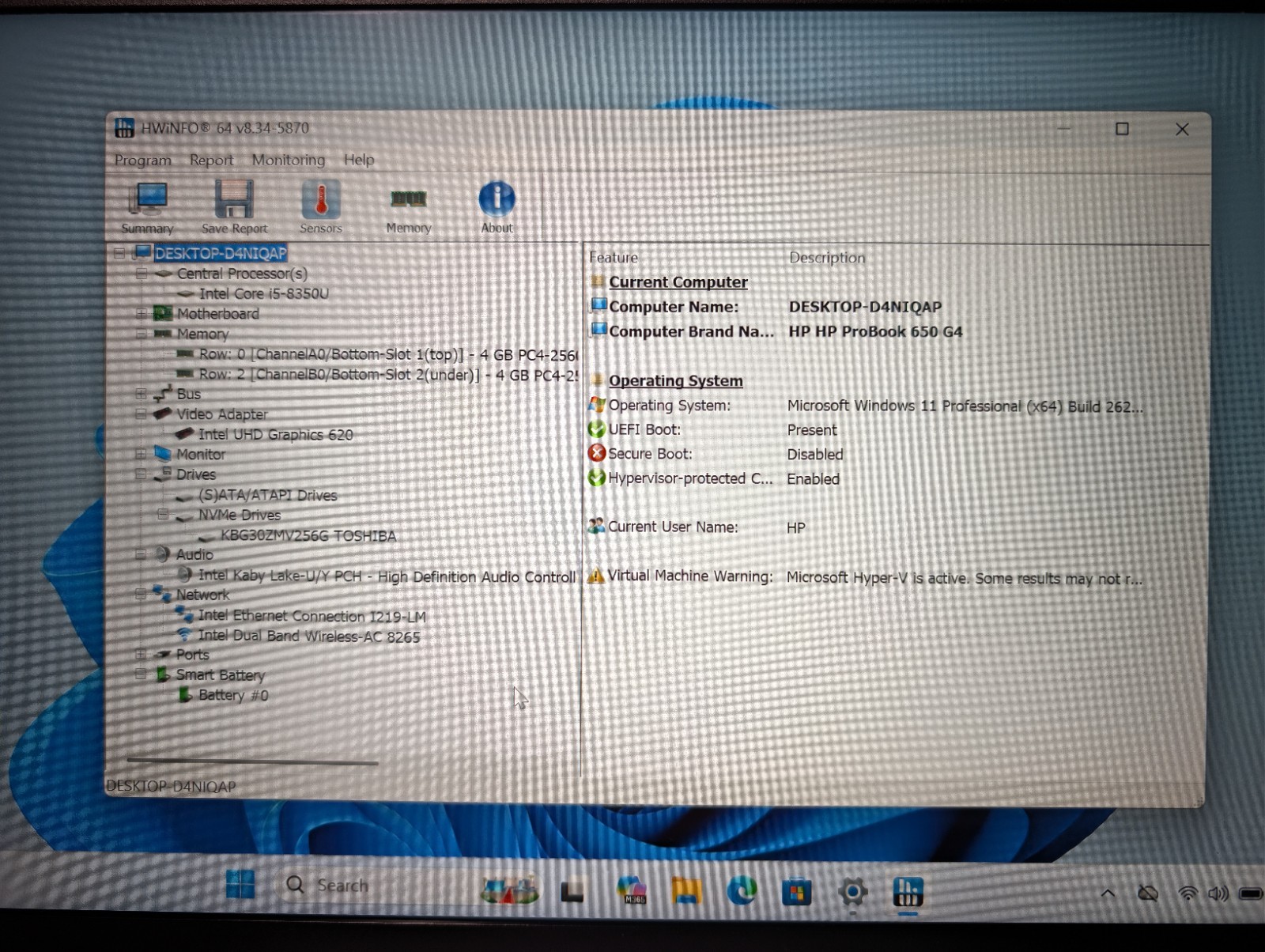 Read! HP PROBOOK 650 G4 | i5-8350U 8GB RAM 256GB NVMe SSD | FHD Windows 11 Pro
