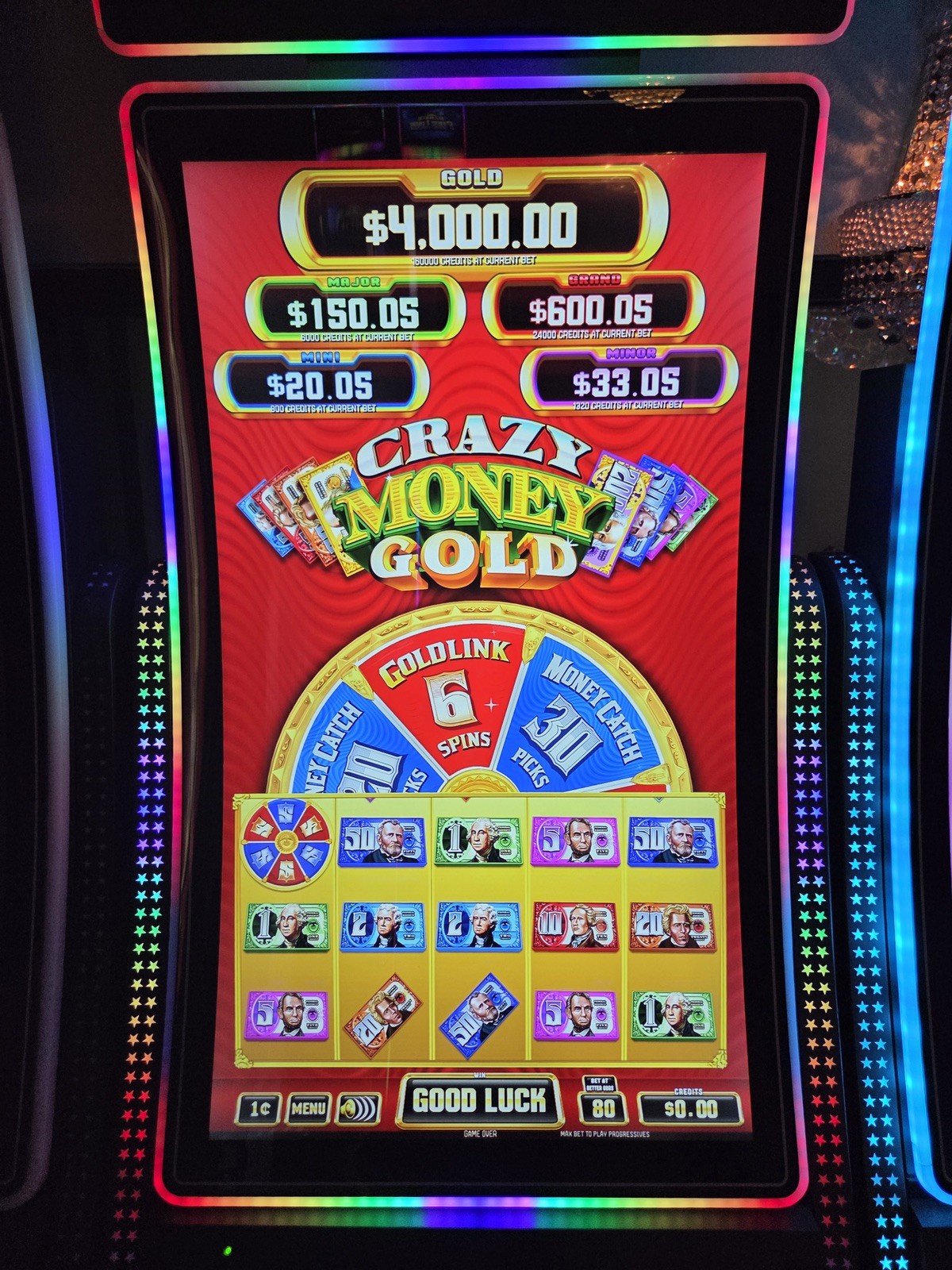 China Version crazy Money Gold GAME Board