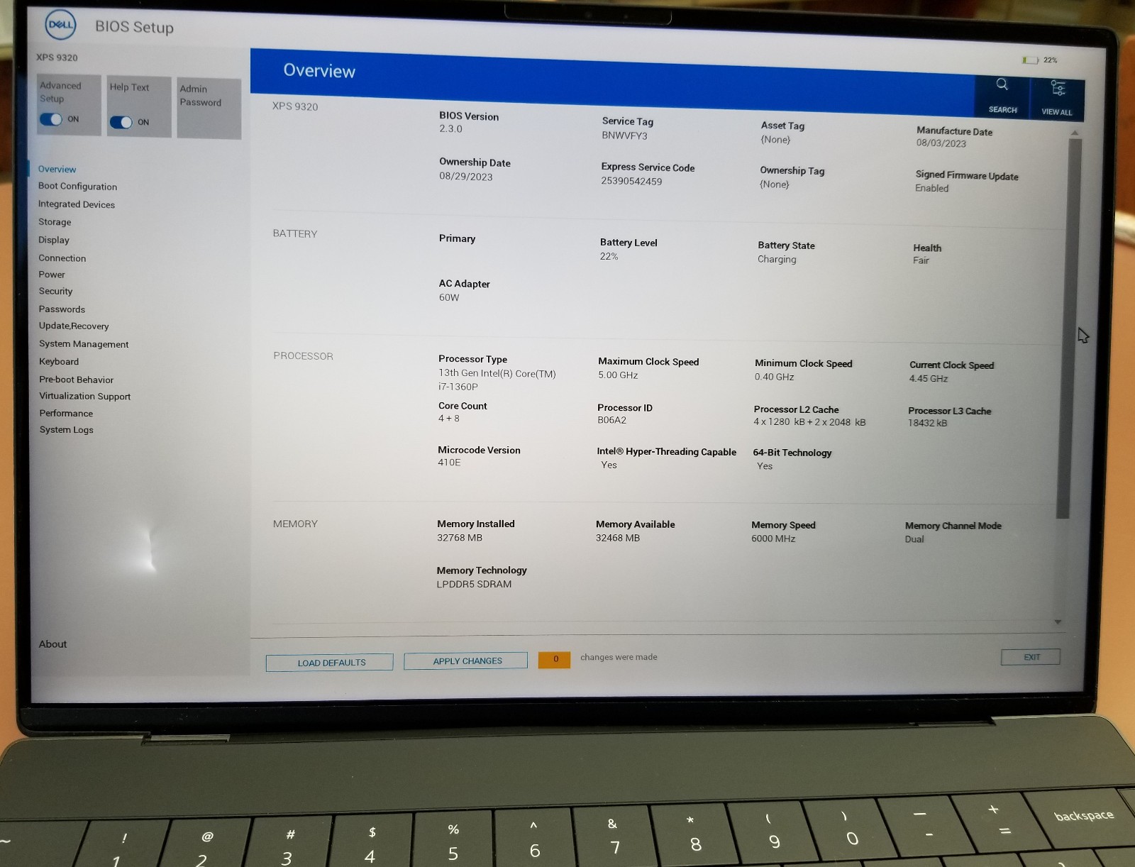 Damaged XPS 13 Plus 9320 i7-1360P 32GB 512GB SSD | Screen Damage, Bent Case