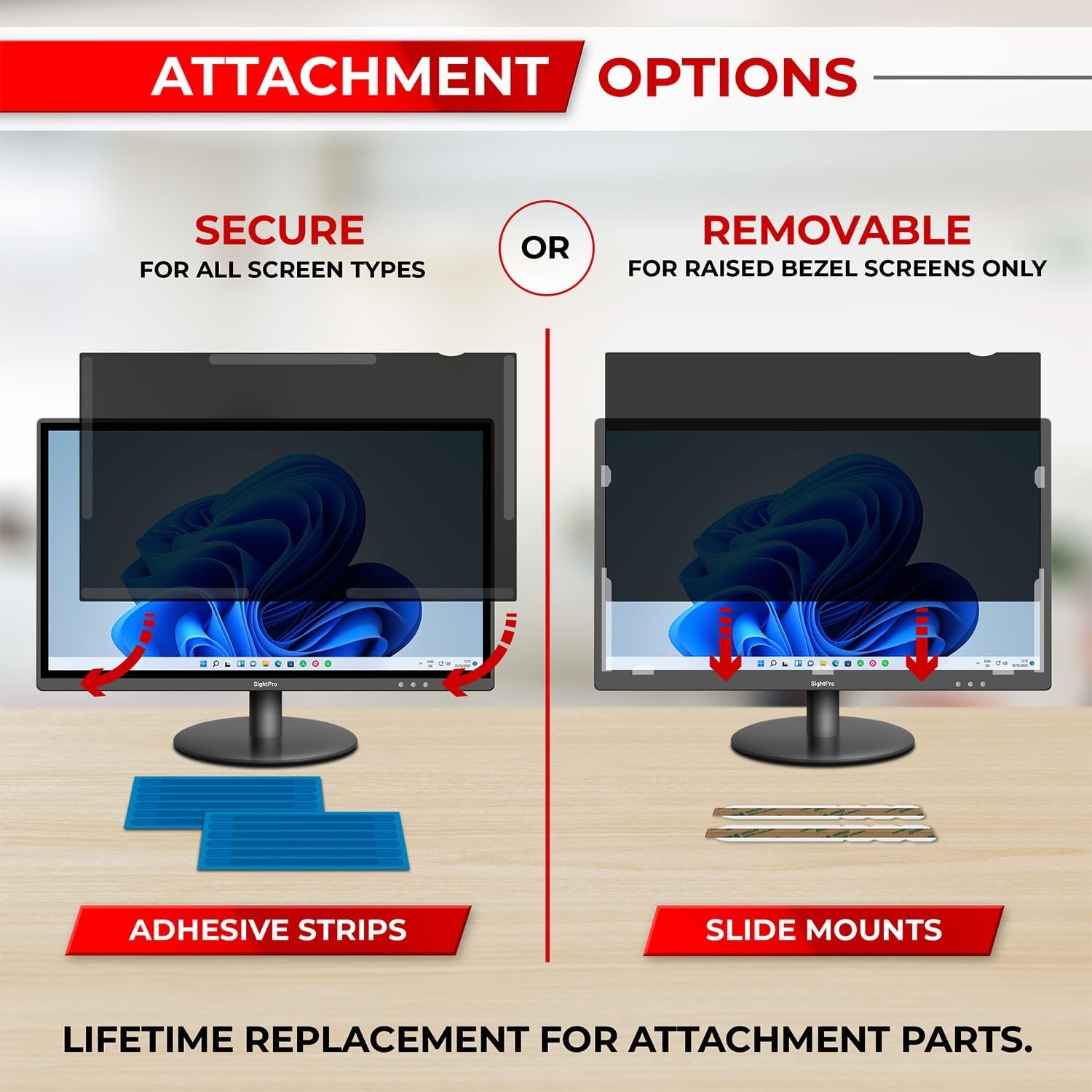 21.5 Inch 16:9 Computer Privacy Screen Filter for Monitor – Anti-Glare Protector
