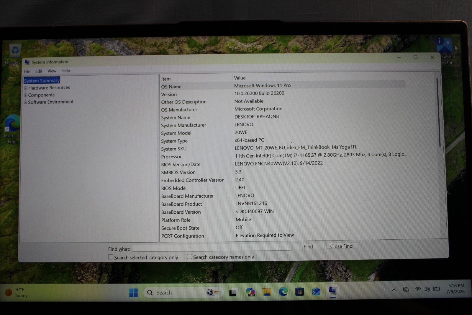 Lenovo ThinkBook 14s Core i7-1165G7 2.8GHz 16GB RAM 256GB SSD TOUCHSCREEN