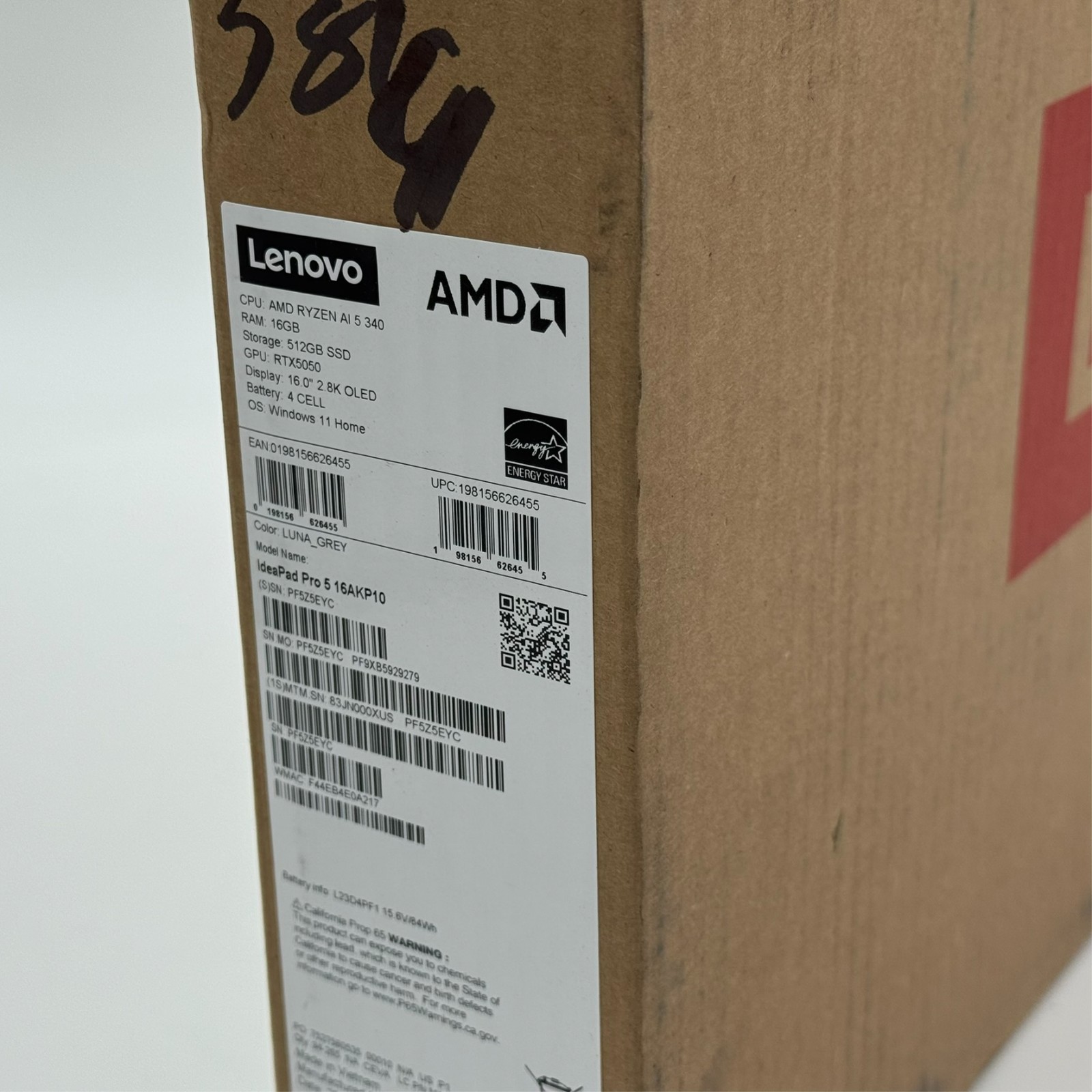 Lenovo IdeaPad Pro 5 16″ 2.8K OLED 120Hz RTX 5050 Ryzen AI 5 16GB 512GB 2025