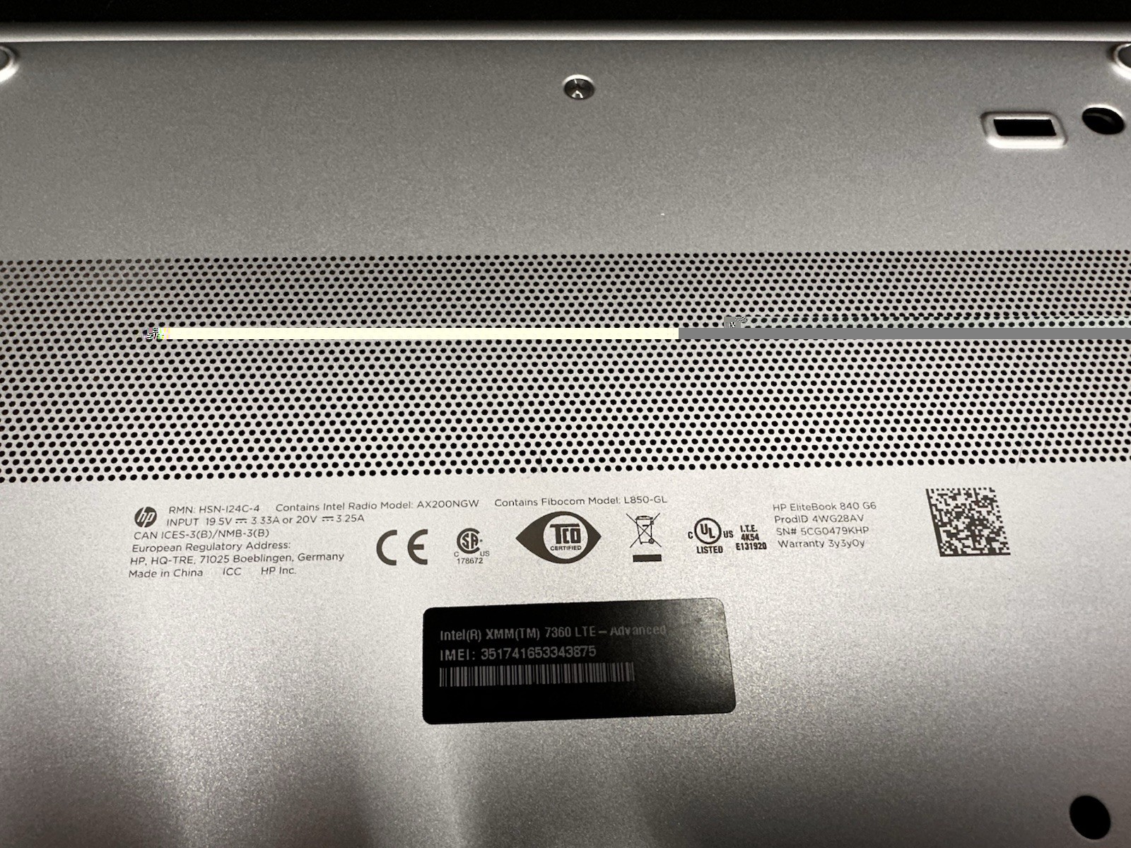 HP EliteBook 840 G6 Intel Core i7-8665U 8GB DDR4 256 GB SSDNvme.Grade A. #07