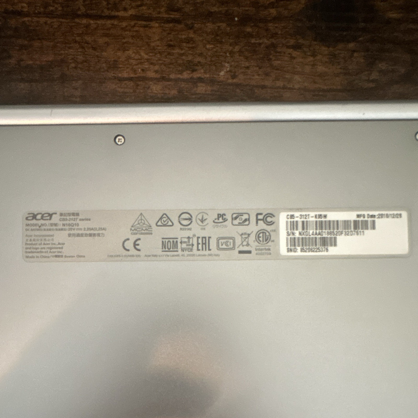 Acer Chromebook 315 CB315-3H 15.6” 4GB 32GB ChromeOS Laptop w/ Charger