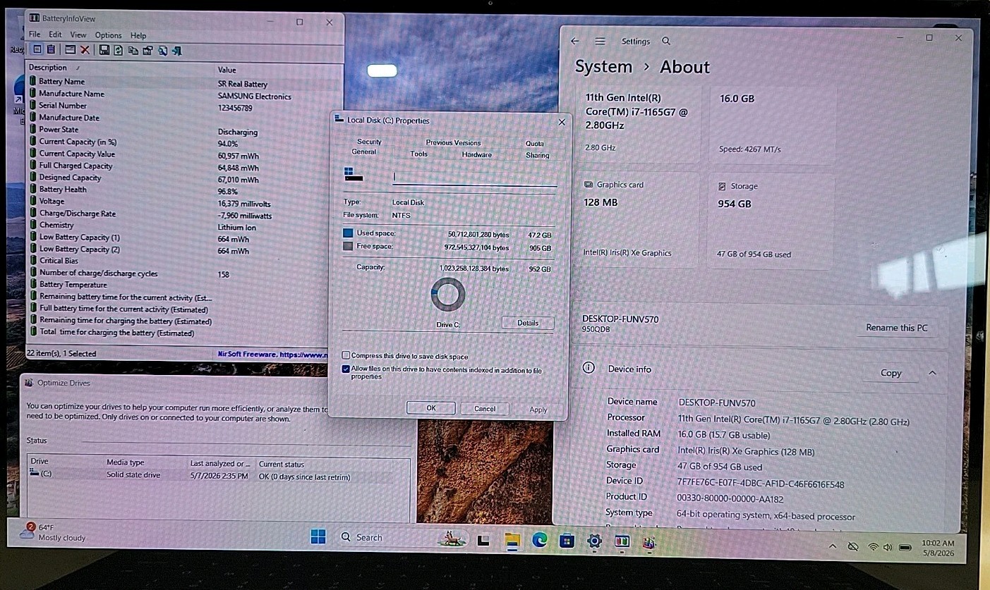 Samsung Galaxy Book Pro 360, Intel Core i7-1165G7, 16GB RAM, 1TB SSD, W11P *READ