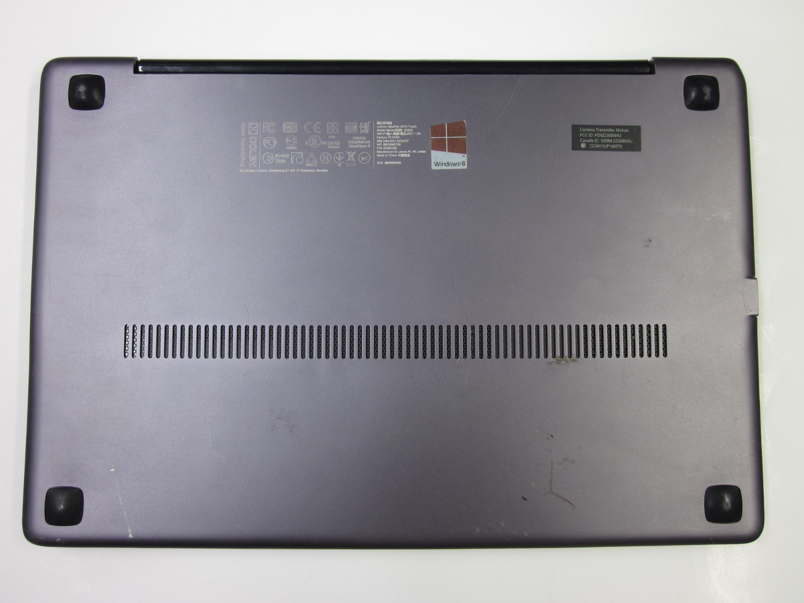 Lenovo IdeaPad U310 Touch Intel Core i5-3337U 1.8GHz 4GB RAM 500GB HD Win10
