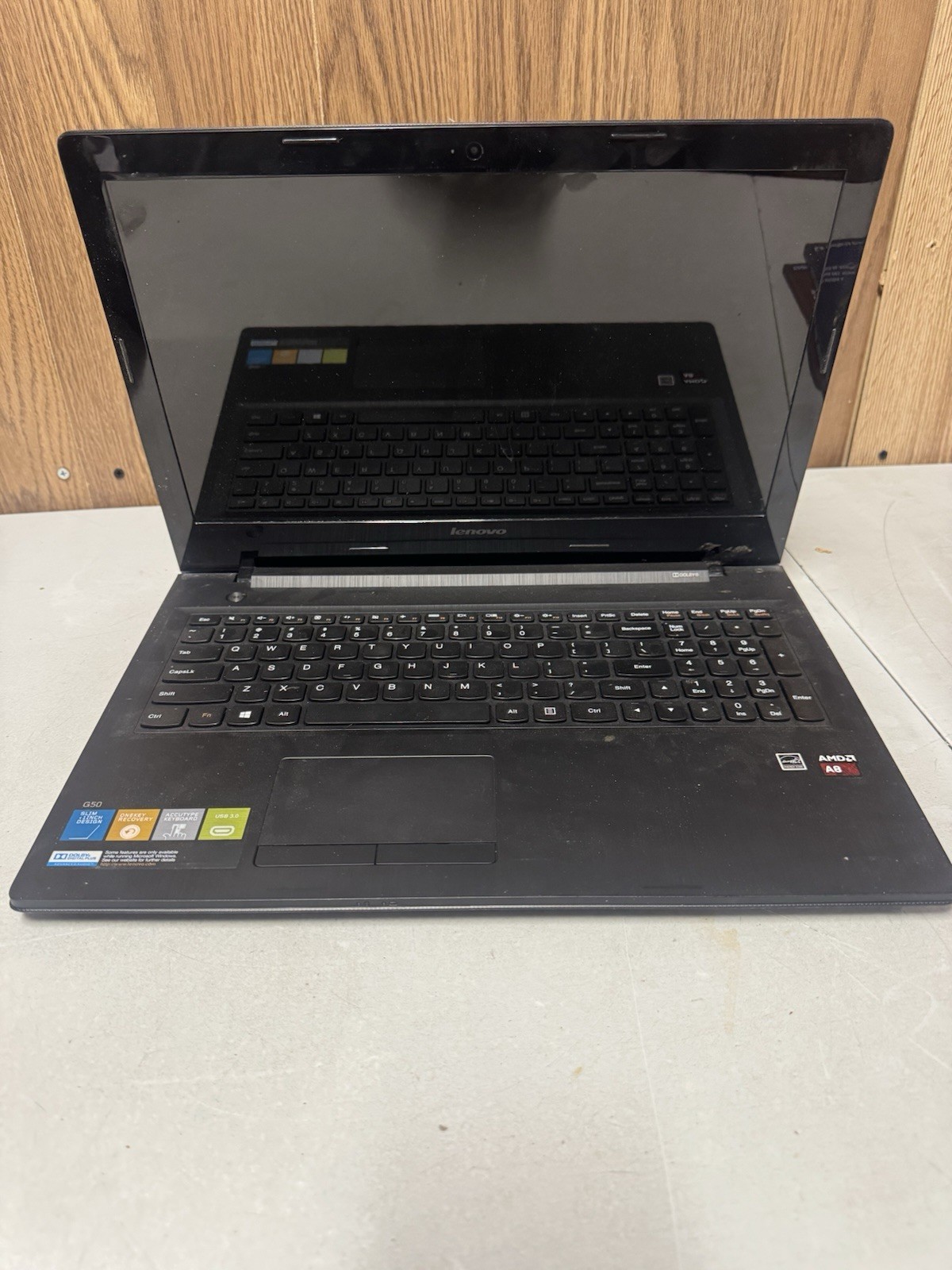 Lenovo G50-45 15.6″ Laptop 4GB RAM NO HDD Dead Battery No Charger
