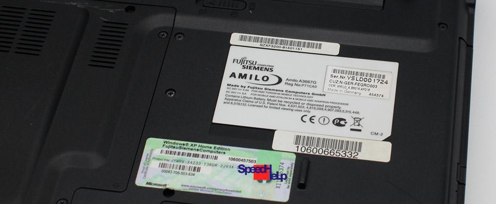 Fujitsu Siemens Amilo A3367G Notebook 40GB 1GB ATI RADEON X700 TVOUT Windows XP