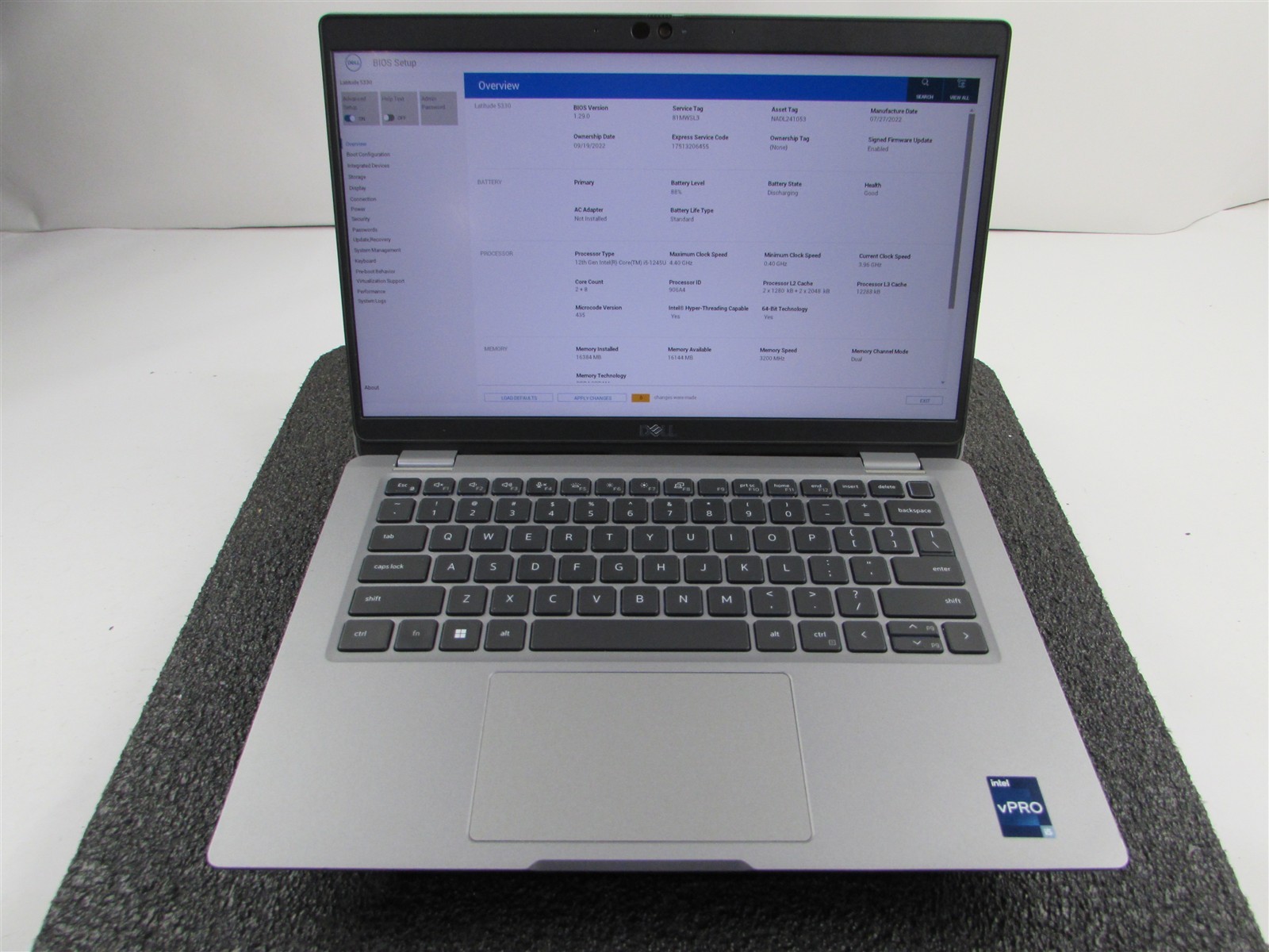 DELL LATITUDE 5330 FHD TOUCHSCREEN I5-1245U 10 CORE 512GB SSD 16GB RAM NO O.S